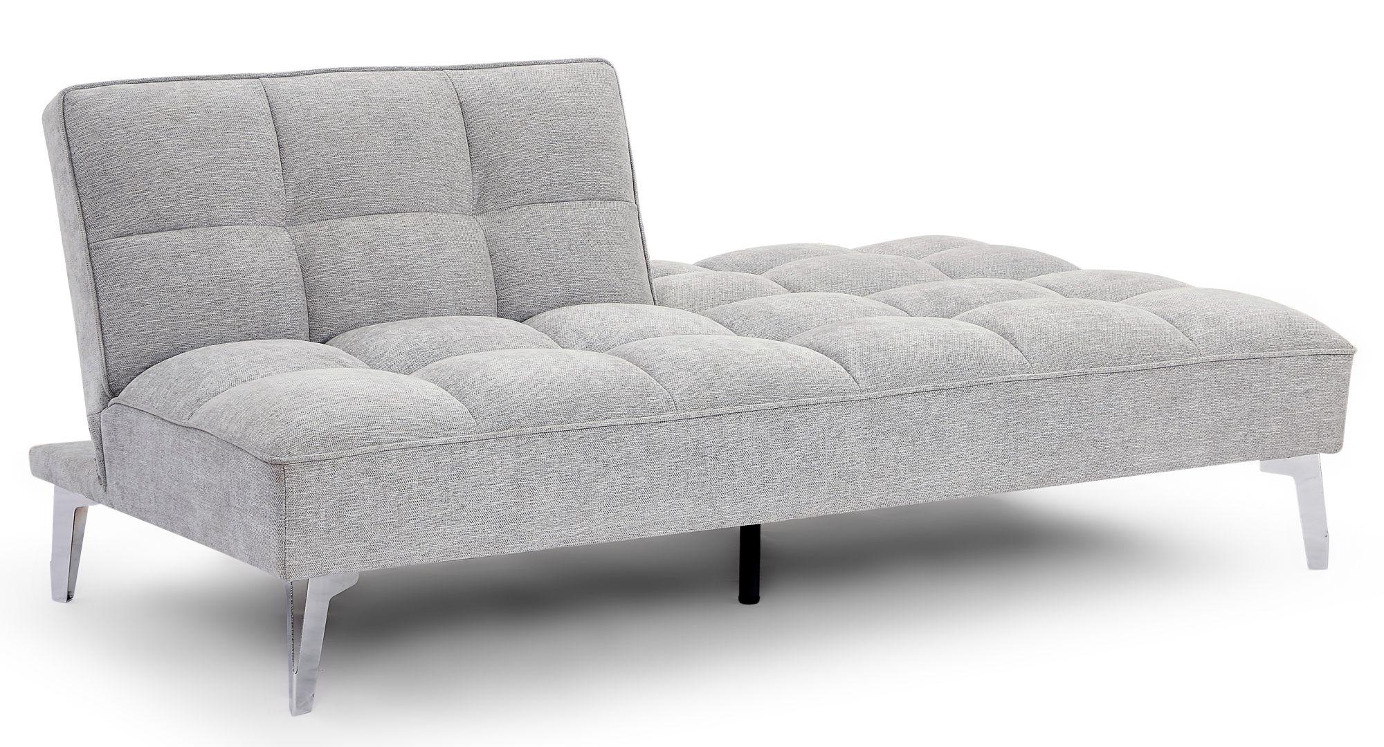 Product photograph of Carys Light Grey Fabric 3 Seater Click Clack Sofa Bed from Choice Furniture Superstore.