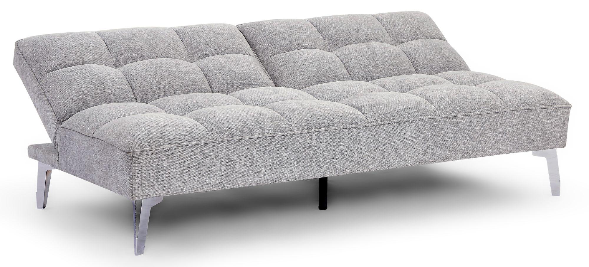 Product photograph of Carys Light Grey Fabric 3 Seater Click Clack Sofa Bed from Choice Furniture Superstore.