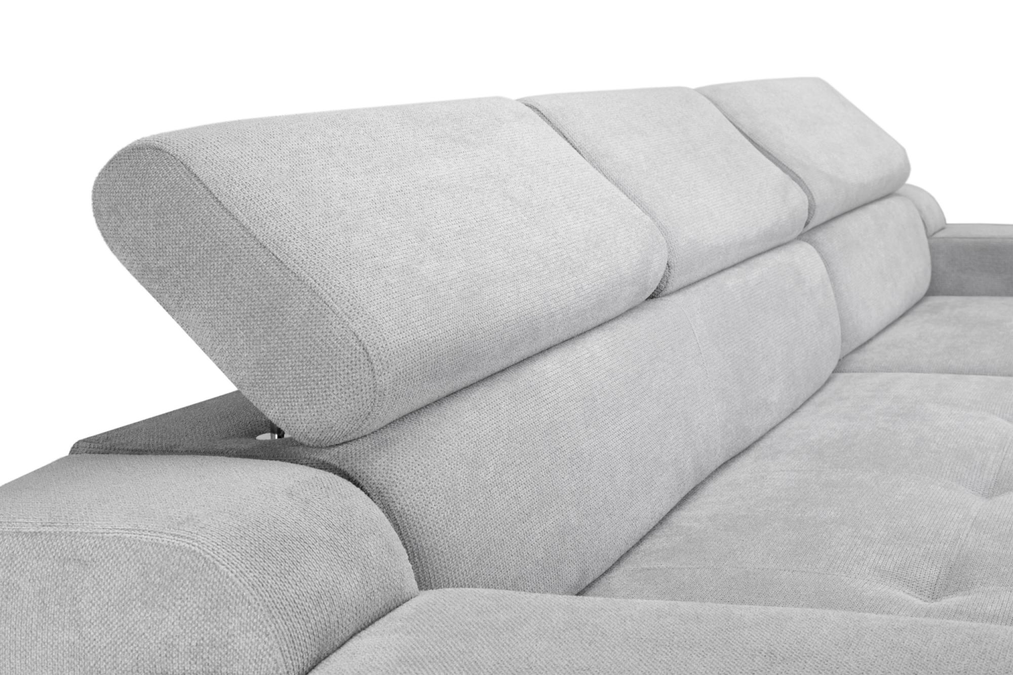 Product photograph of Dahlia Grey Fabric Left Hand Facing Corner Sofabed With Storage from Choice Furniture Superstore.