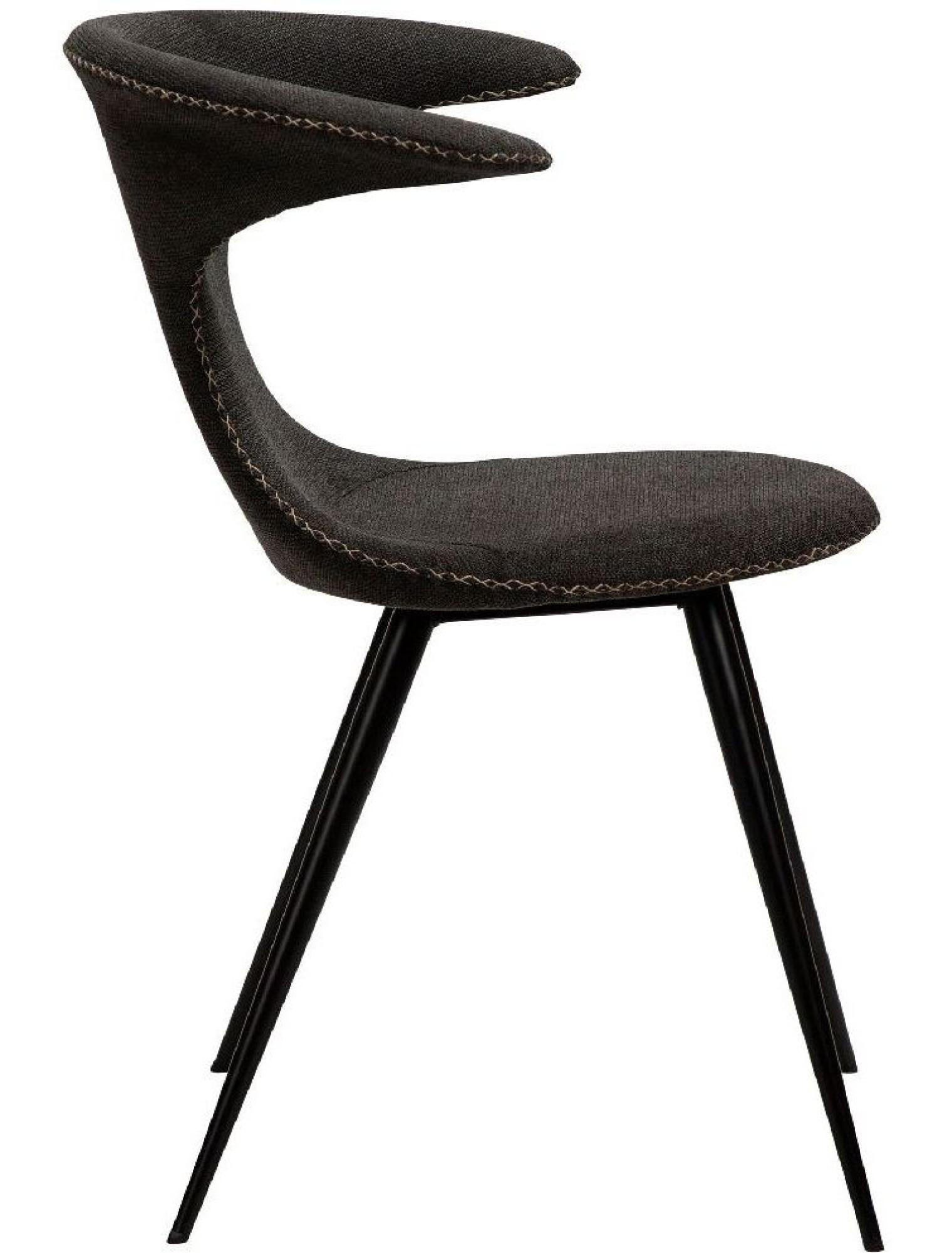 Product photograph of Clearance - Set Of 2 Dan Form Flair Crow Black Fabric Dining Chair - Fs353 from Choice Furniture Superstore.