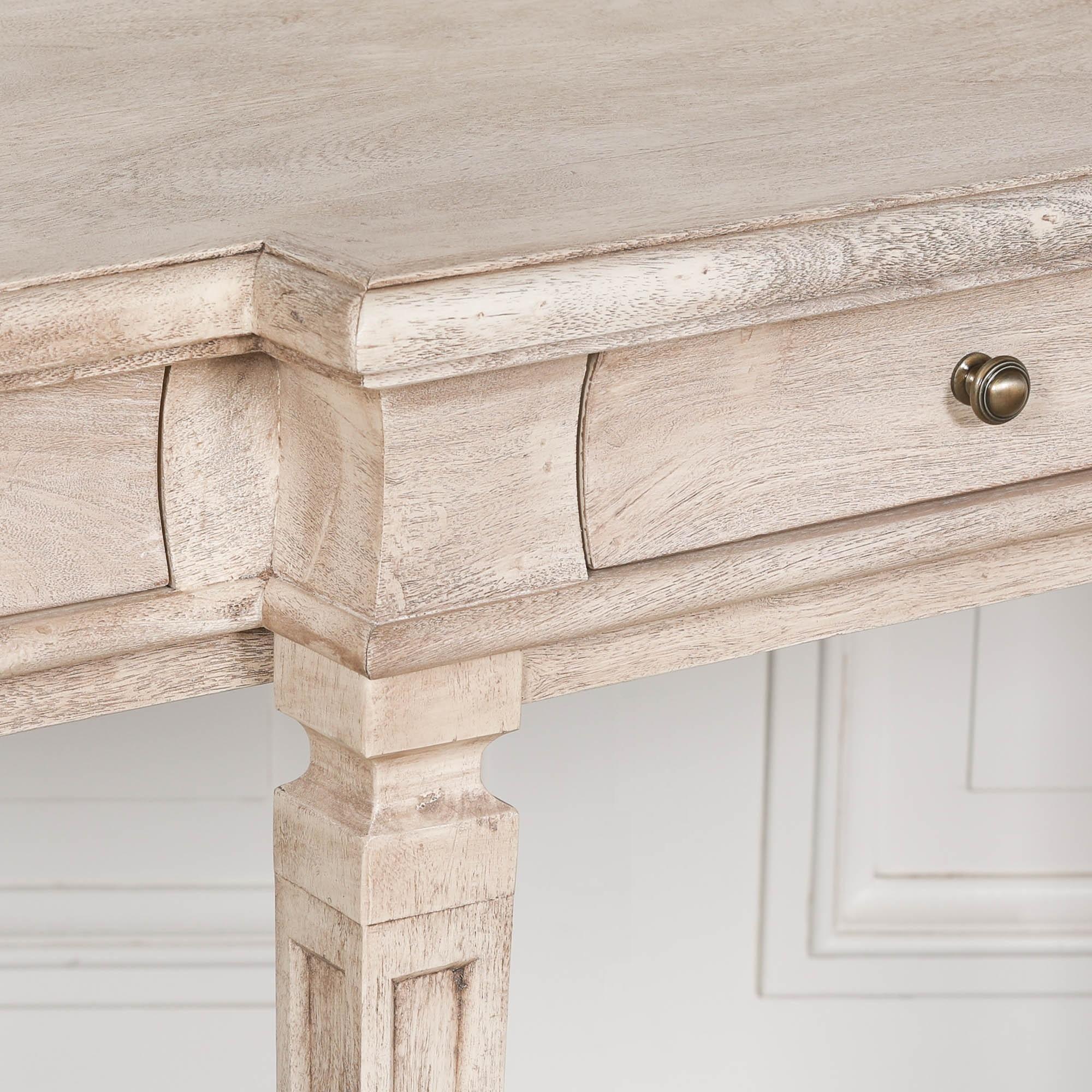 Product photograph of Acacia 4 Drawer Breakfront Console Table from Choice Furniture Superstore.