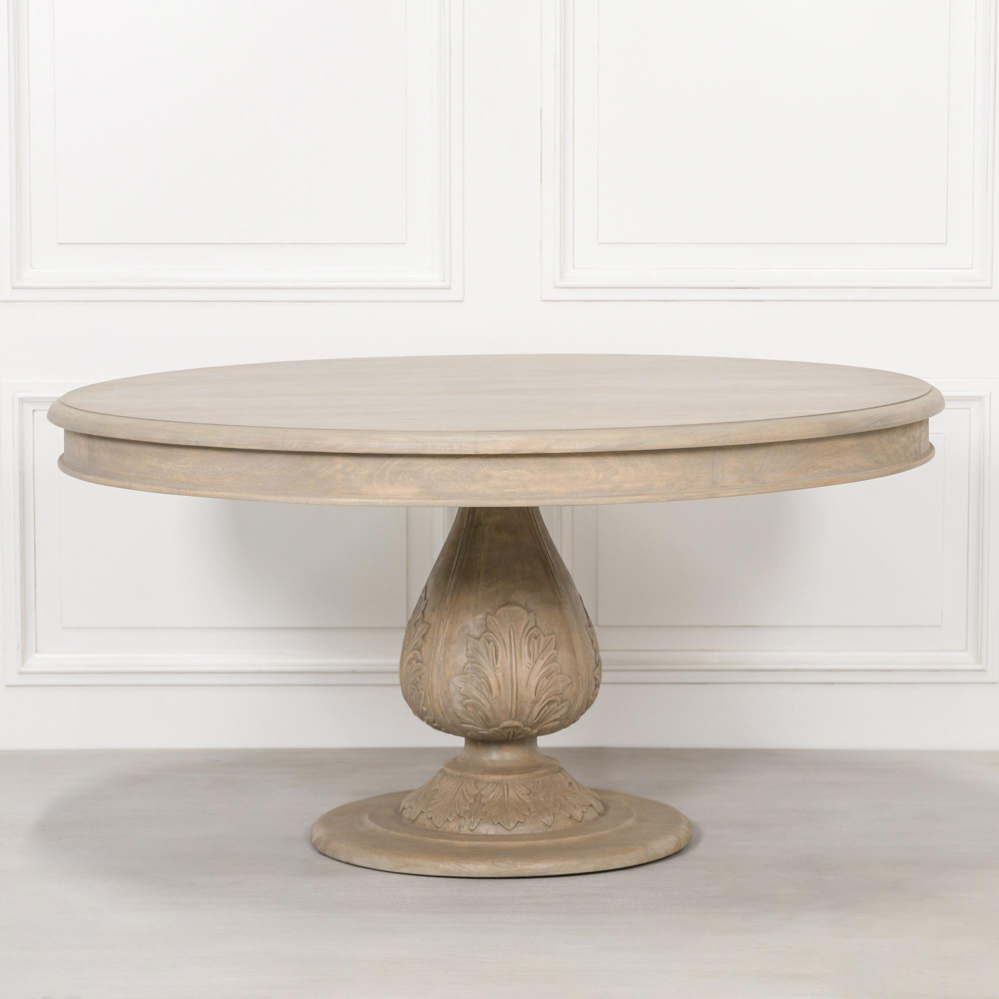 Product photograph of Rustic Light Wood 4 Seater Round Dining Table from Choice Furniture Superstore.