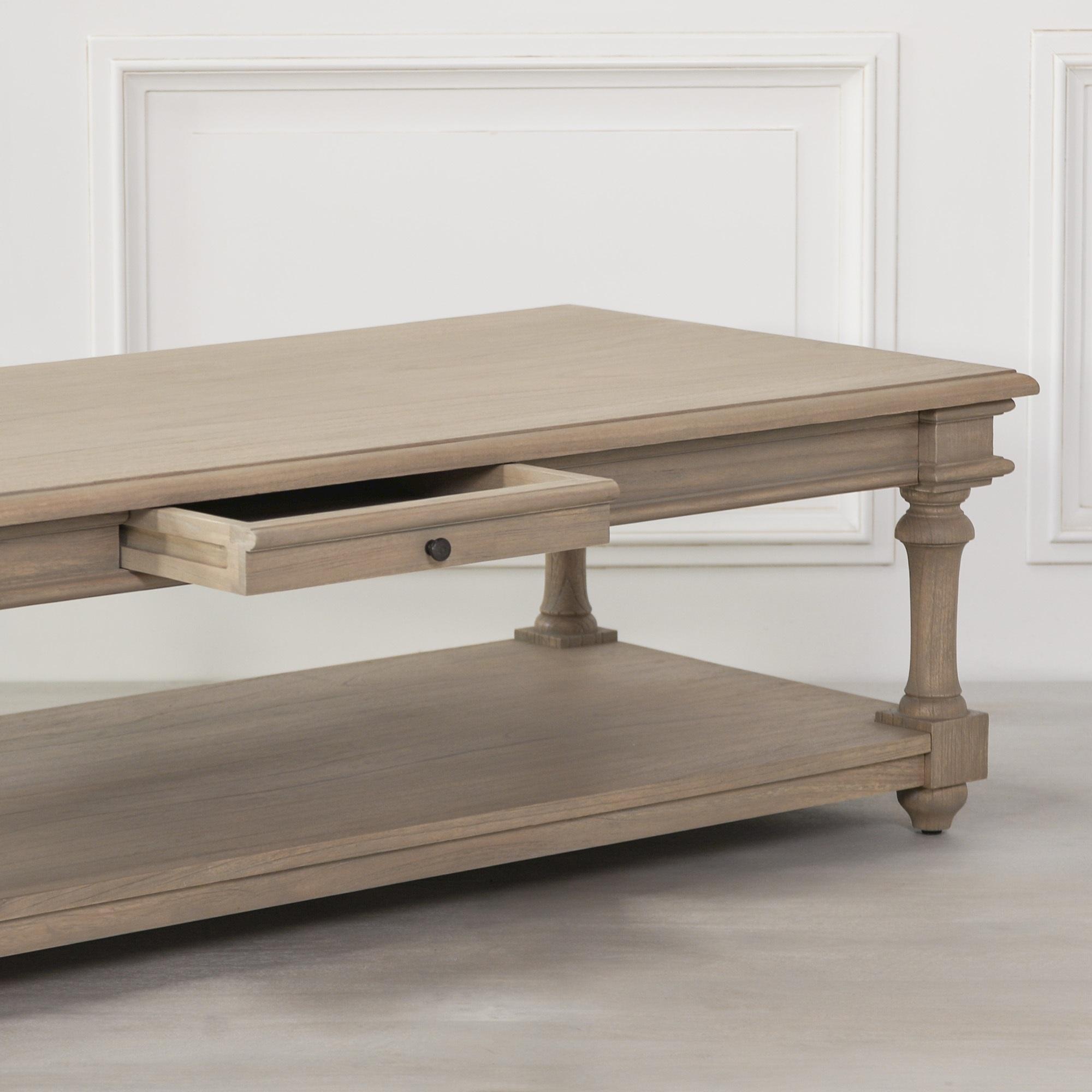 Product photograph of Rustic Wooden 1 Drawer Coffee Table from Choice Furniture Superstore.