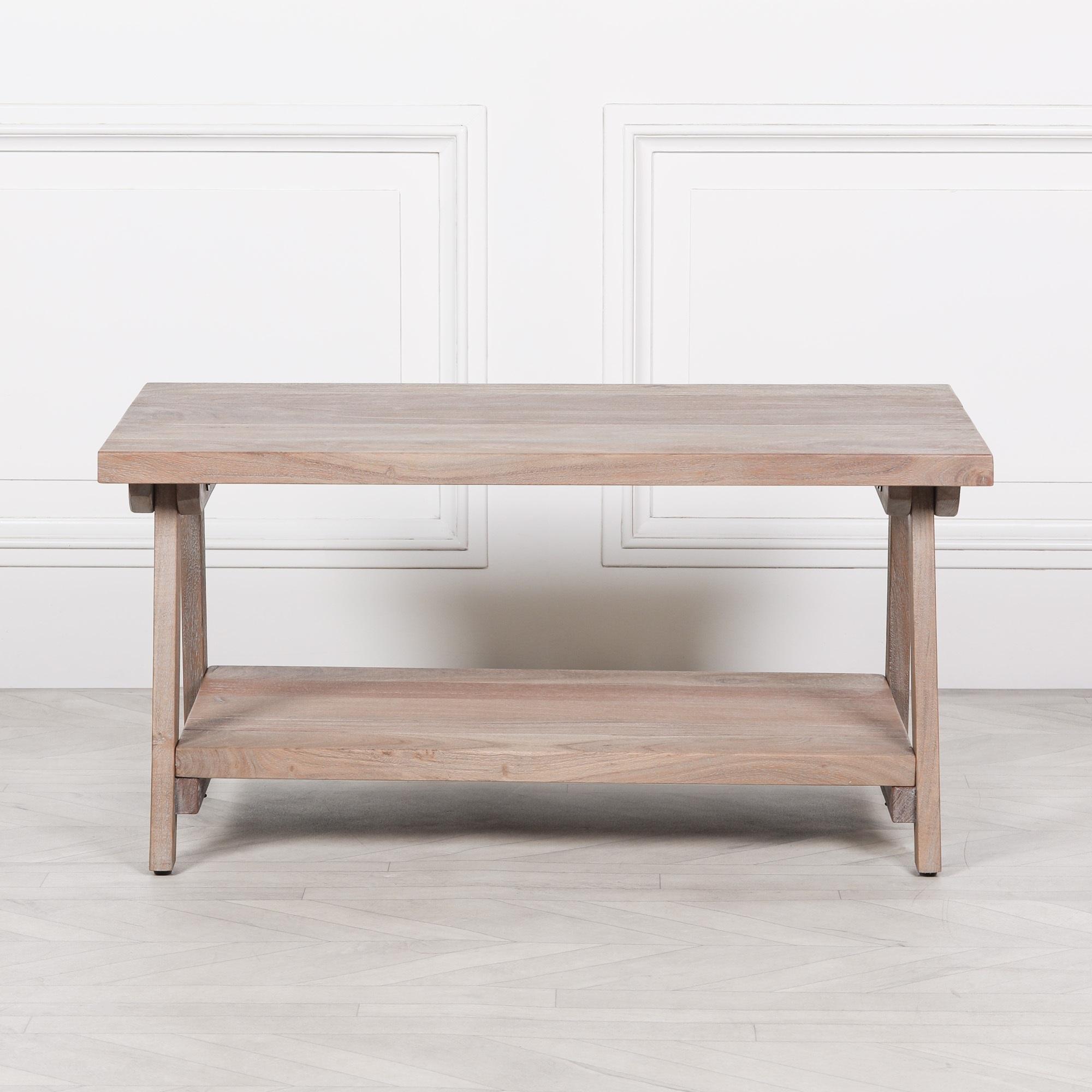 Product photograph of Rustic Acacia Wooden Small Coffee Table from Choice Furniture Superstore.