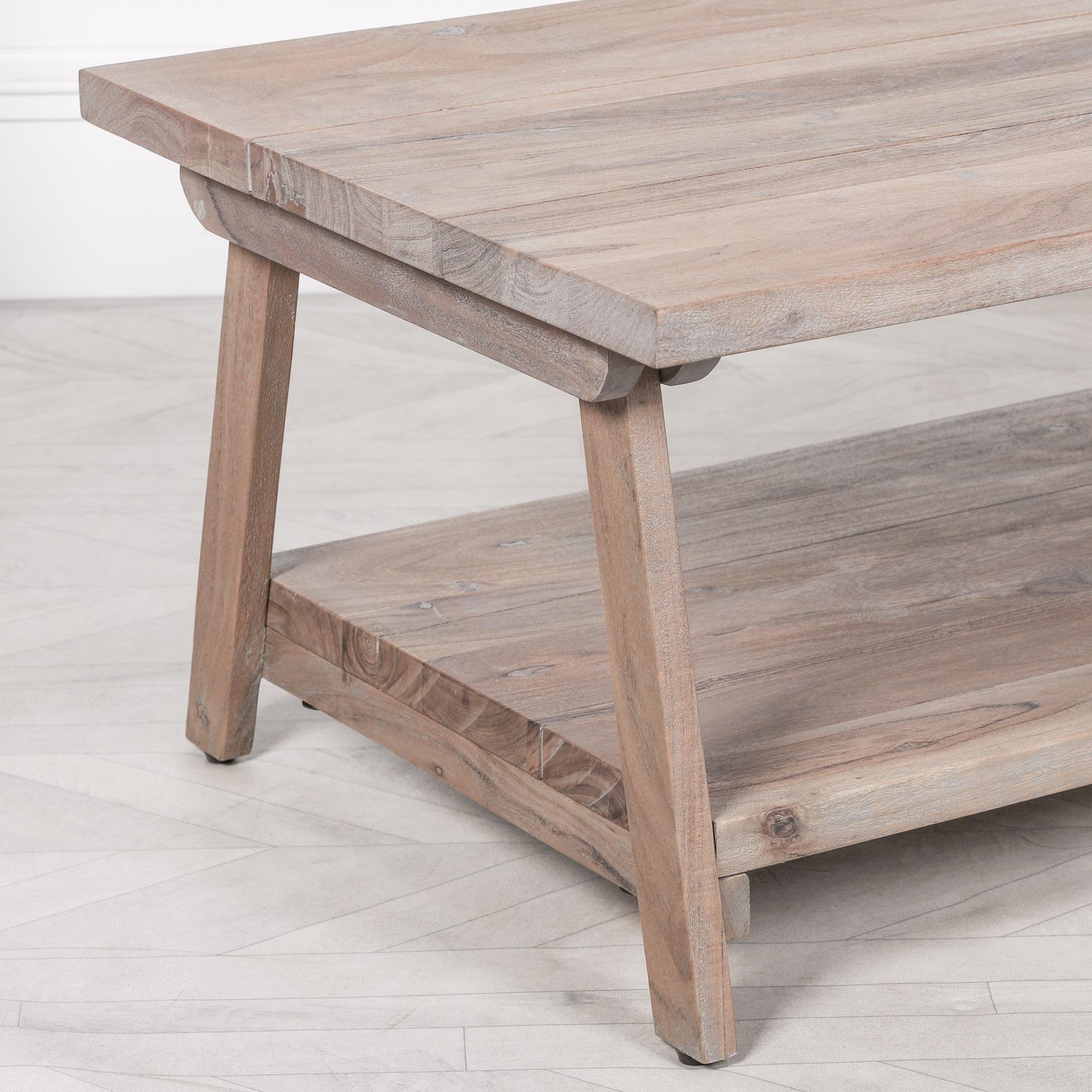 Product photograph of Rustic Acacia Wooden Large Coffee Table from Choice Furniture Superstore.