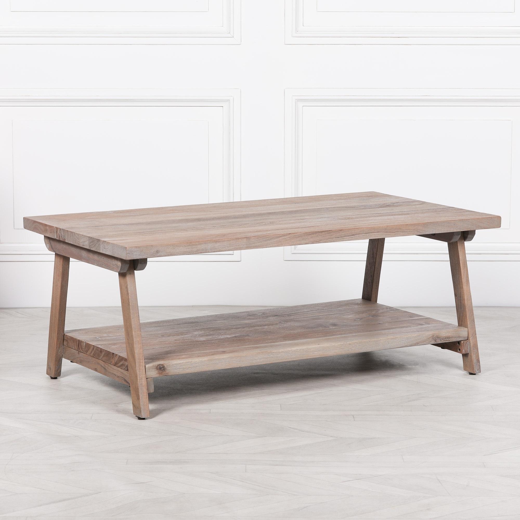 Product photograph of Rustic Acacia Wooden Large Coffee Table from Choice Furniture Superstore.