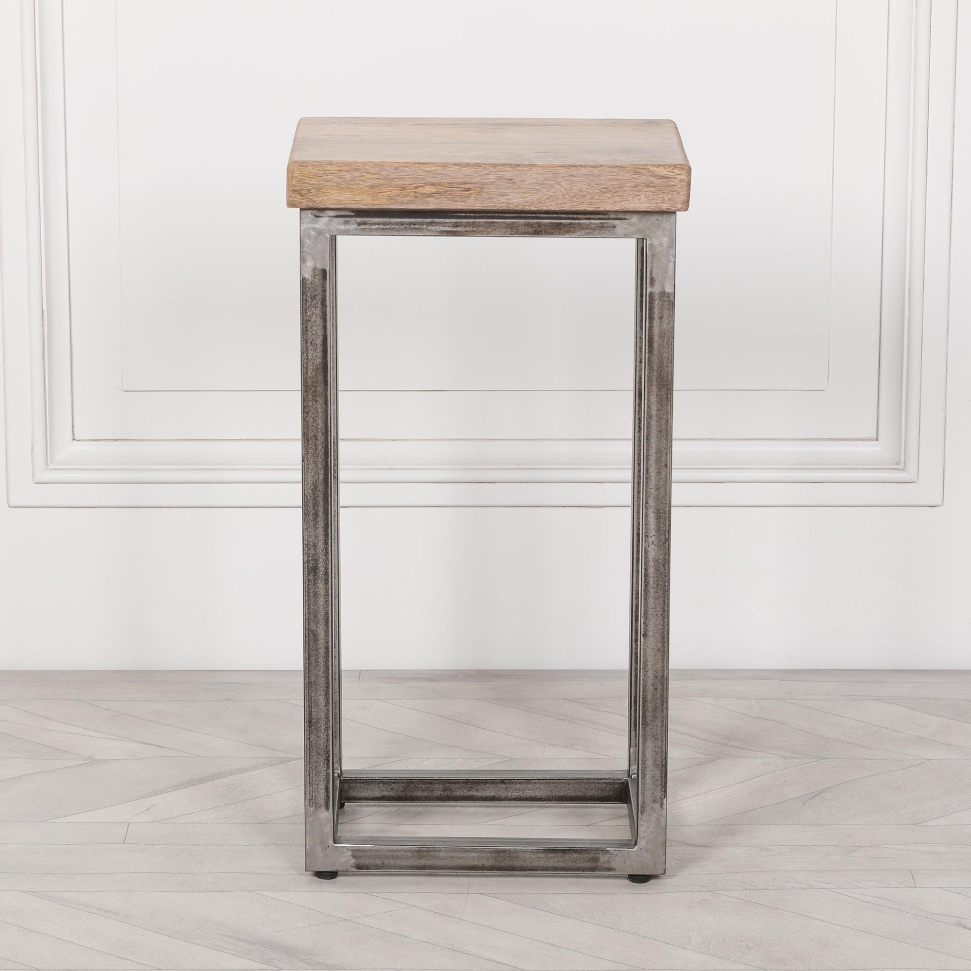 Product photograph of Wooden Top Log Store Side Table from Choice Furniture Superstore.