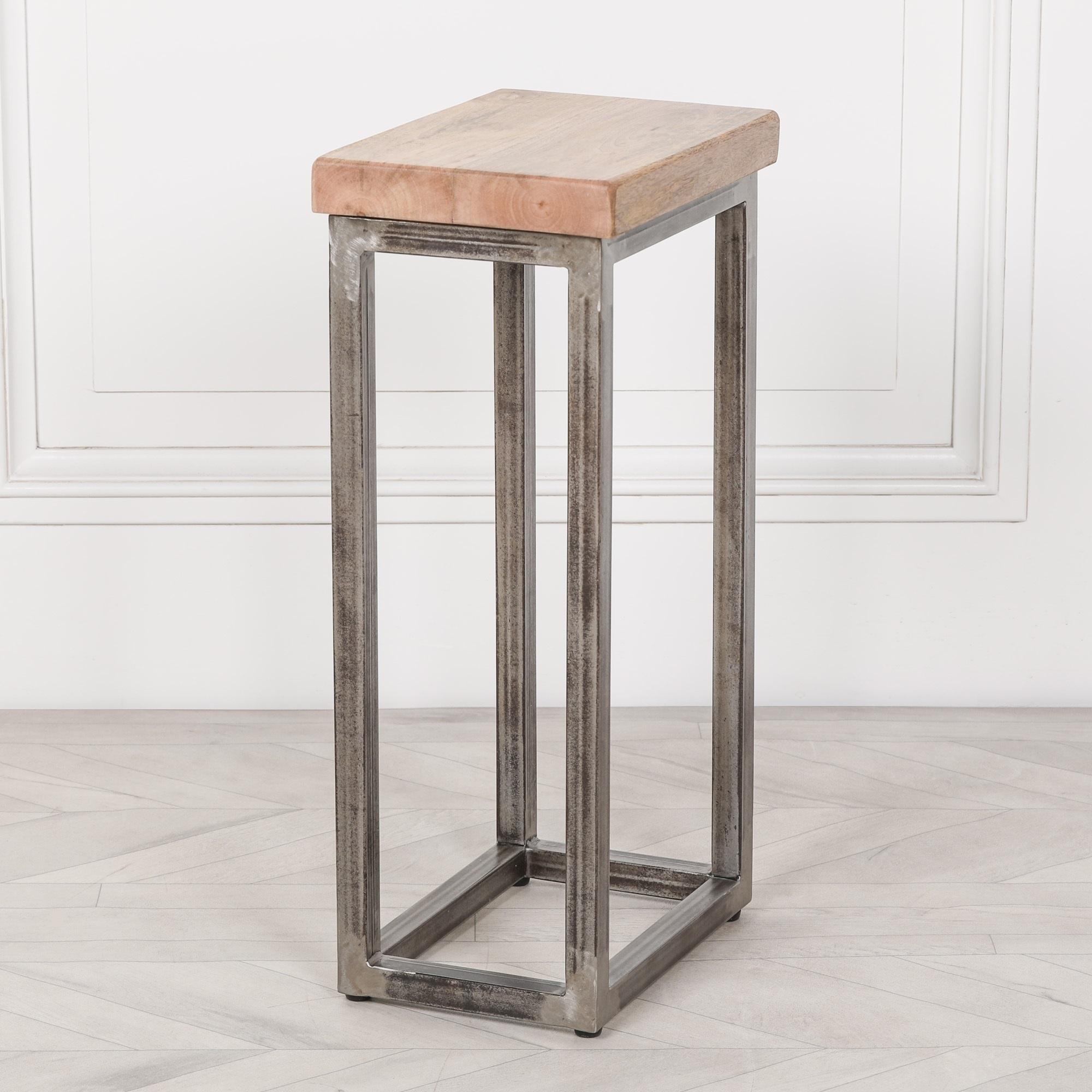 Product photograph of Wooden Top Log Store Side Table from Choice Furniture Superstore.