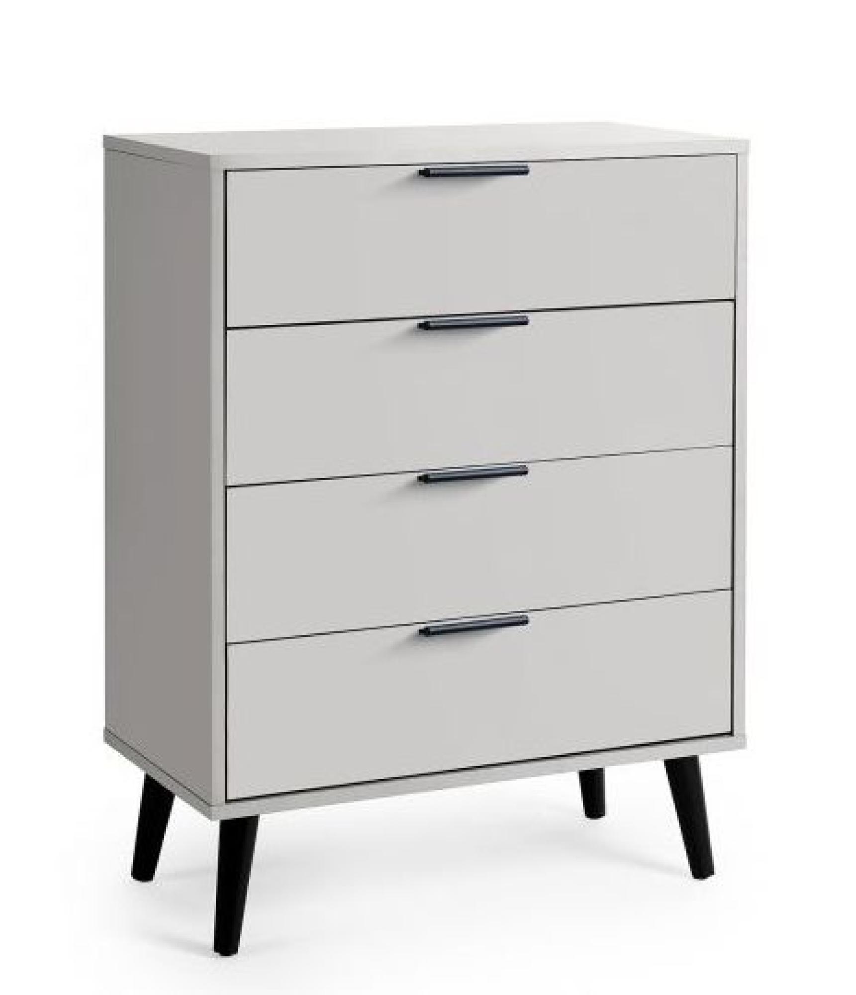 Product photograph of Alba Grey 4 Drawer Chest from Choice Furniture Superstore.