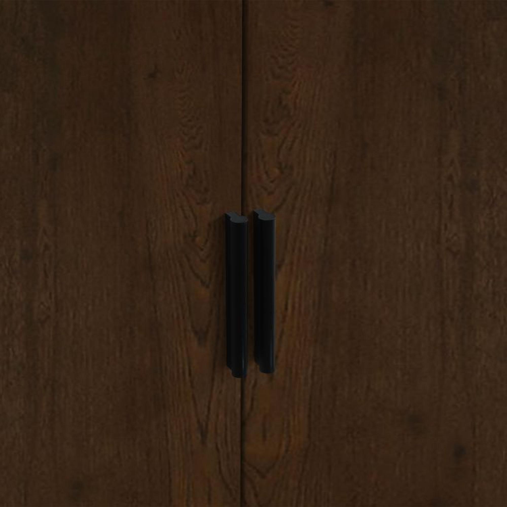 Product photograph of Alba Black And Walnut 2 Door Wardrobe from Choice Furniture Superstore.