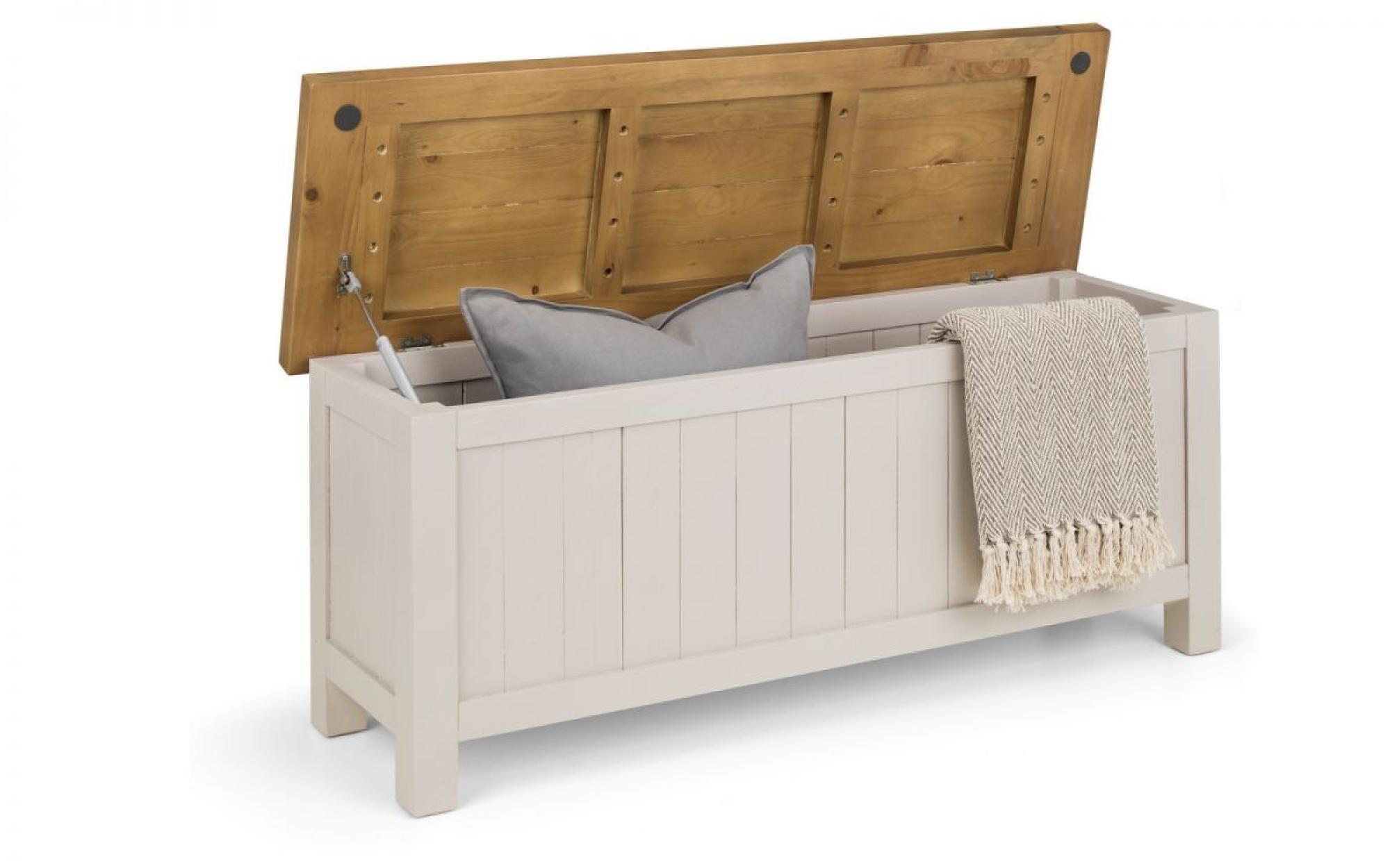 Product photograph of Aspen Grey Storage Bench from Choice Furniture Superstore.