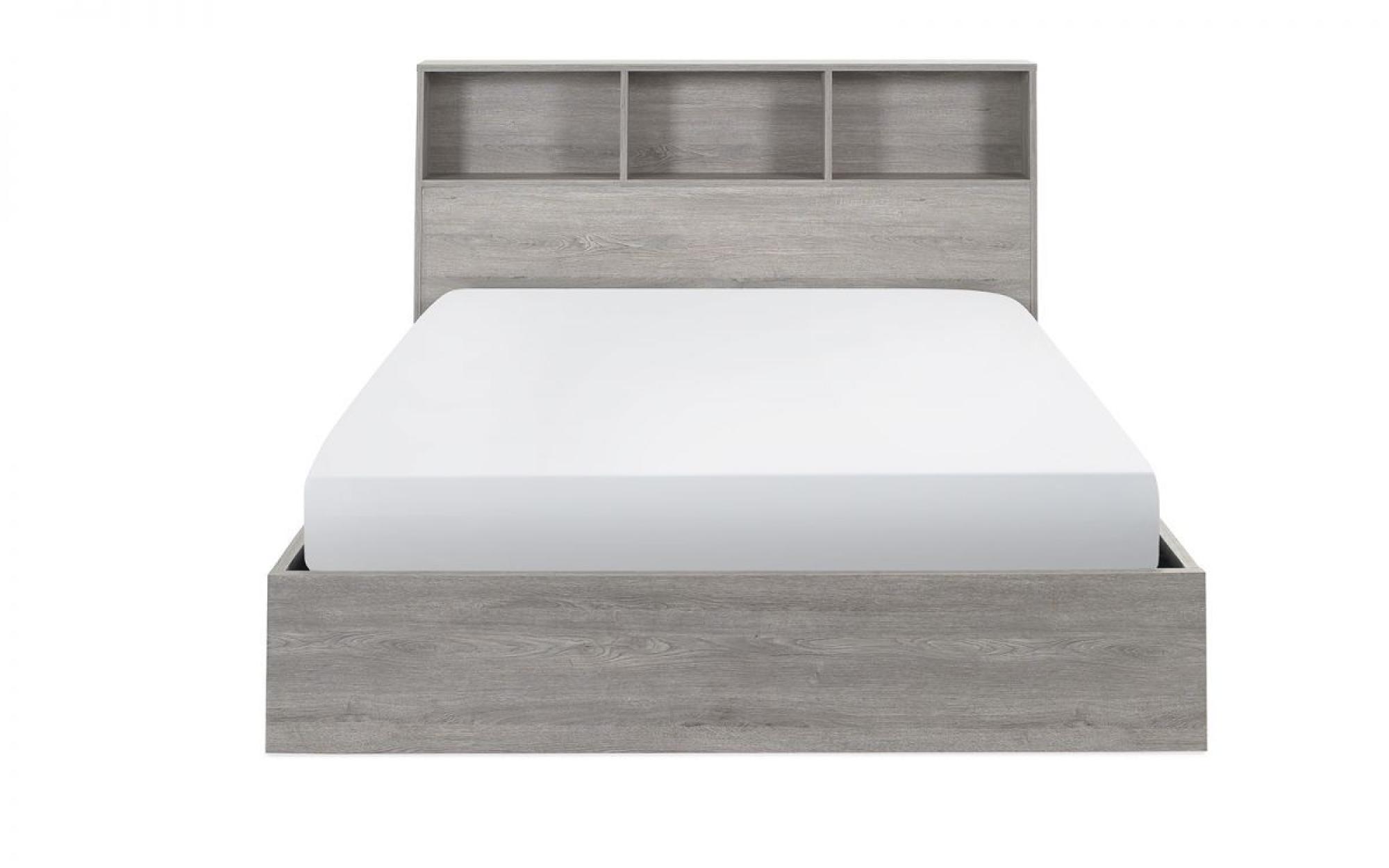 Product photograph of Bali Grey Oak Ottoman Storage Bed - Sizes Available from Choice Furniture Superstore.