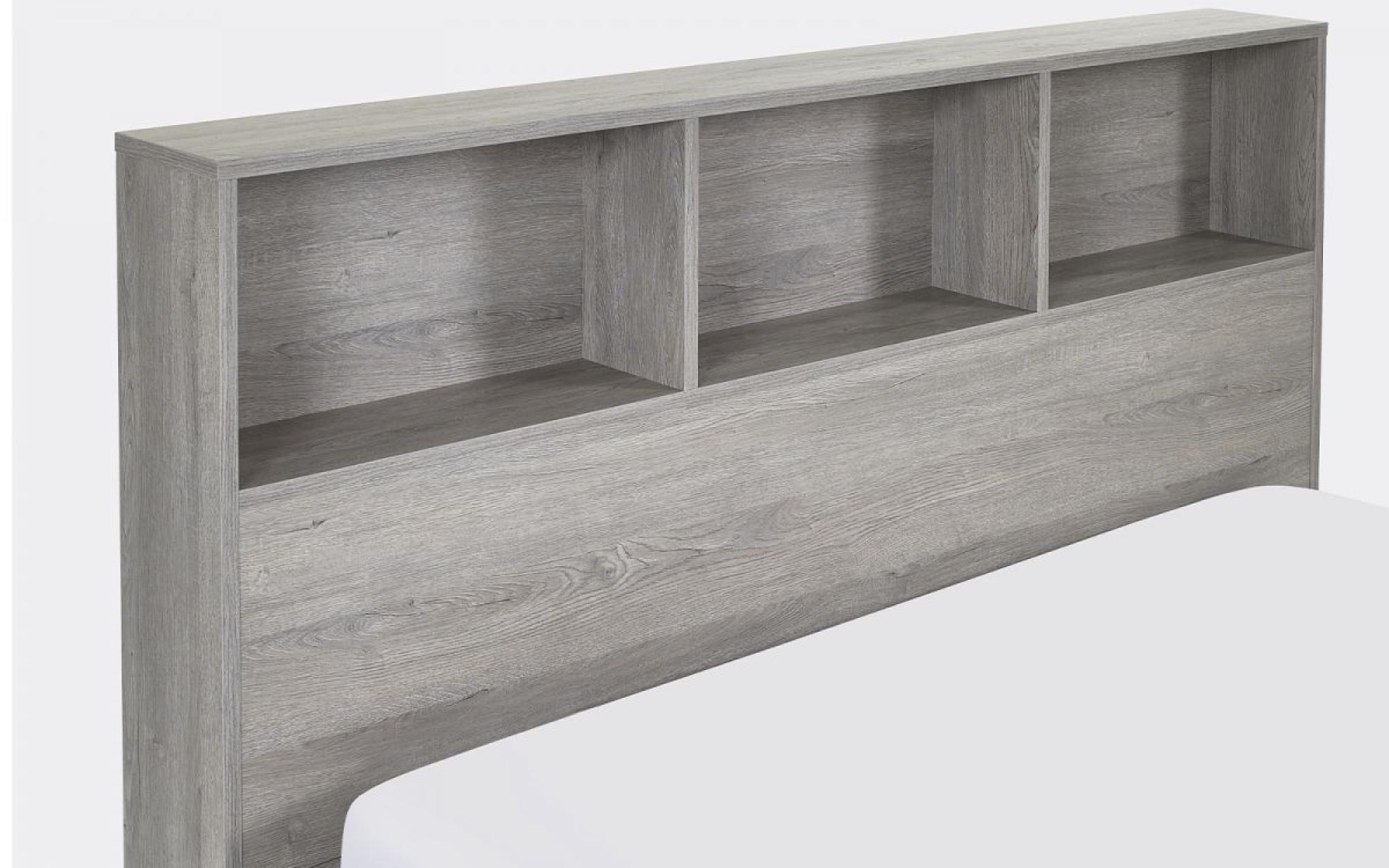 Product photograph of Bali Grey Oak Ottoman Storage Bed - Sizes Available from Choice Furniture Superstore.