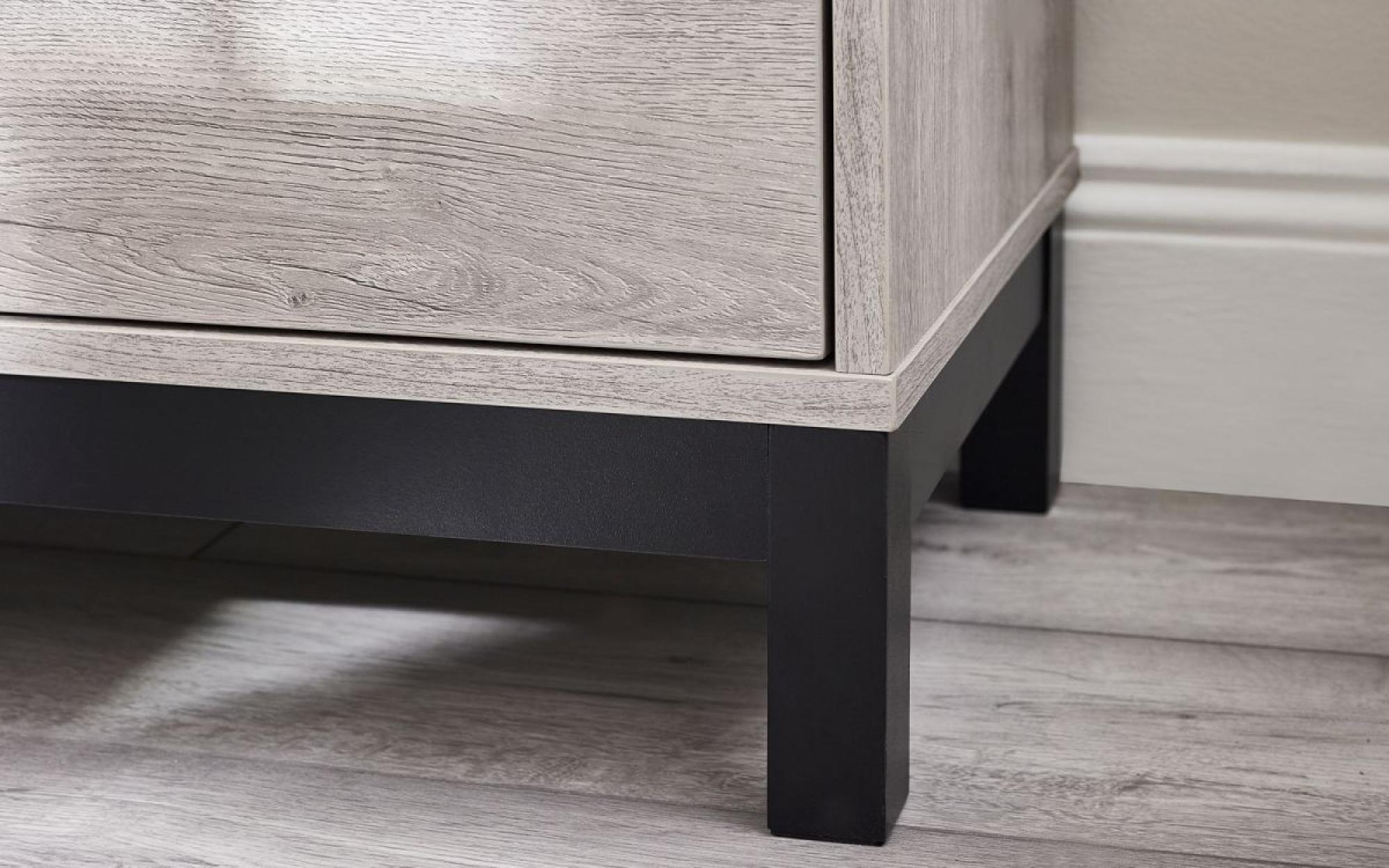 Product photograph of Bali Grey Oak 4 Drawer Chest from Choice Furniture Superstore.