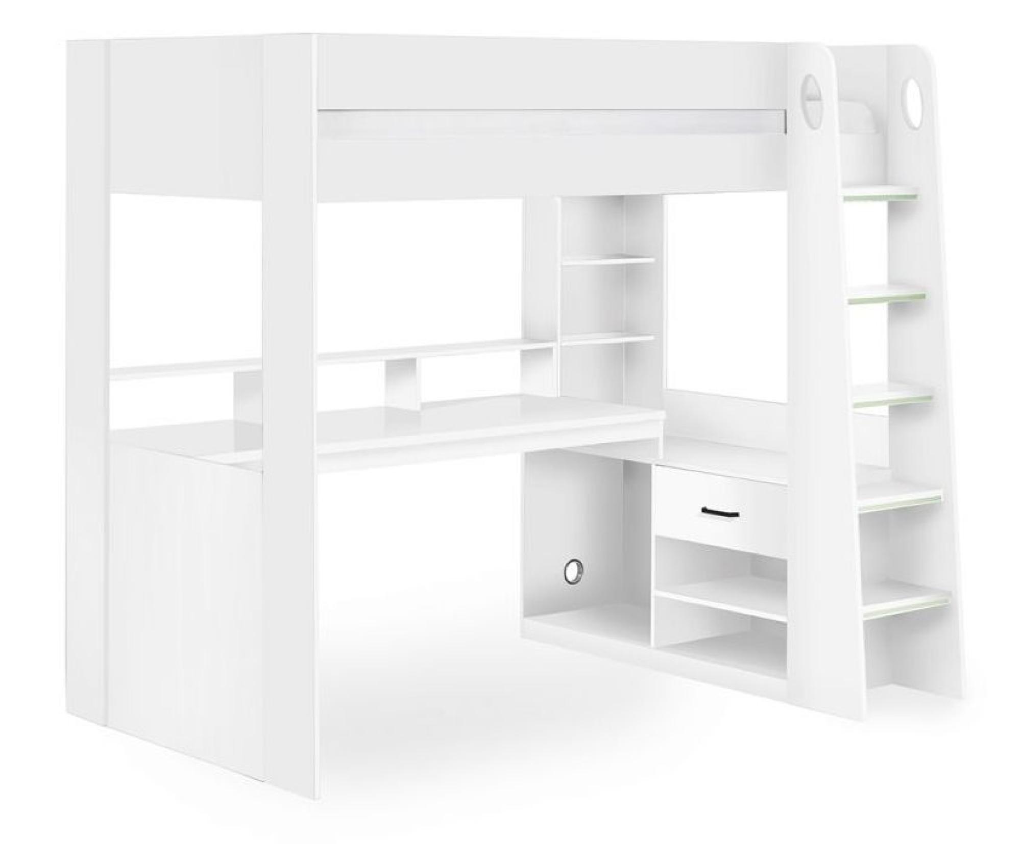 Product photograph of Blaze White Gaming Highsleeper Bed from Choice Furniture Superstore.