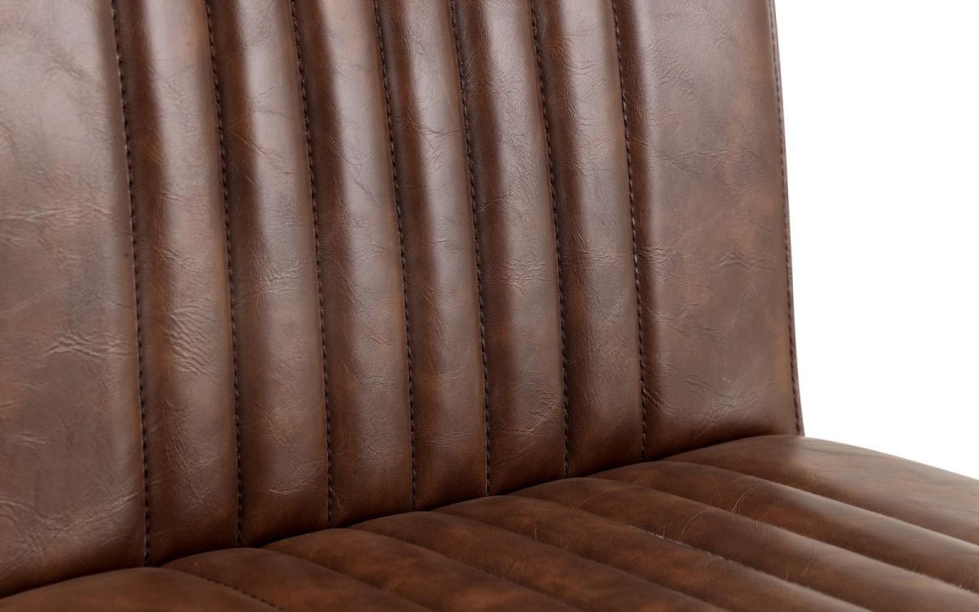 Product photograph of 2 X Brooklyn Brown Faux Leather Barstool With Back from Choice Furniture Superstore.