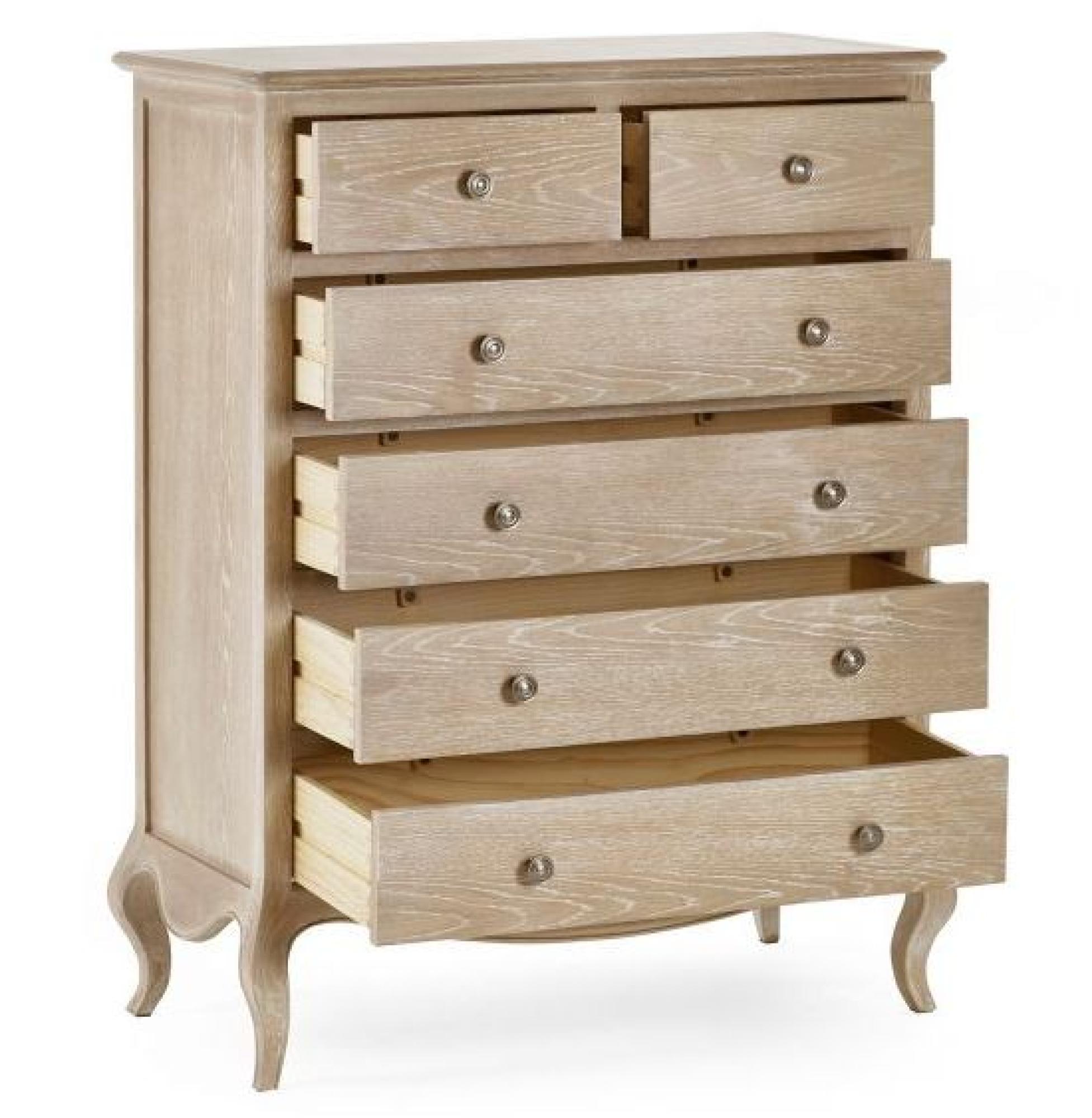 Product photograph of Camille Oak French Style 4 2 Drawer Chest from Choice Furniture Superstore.