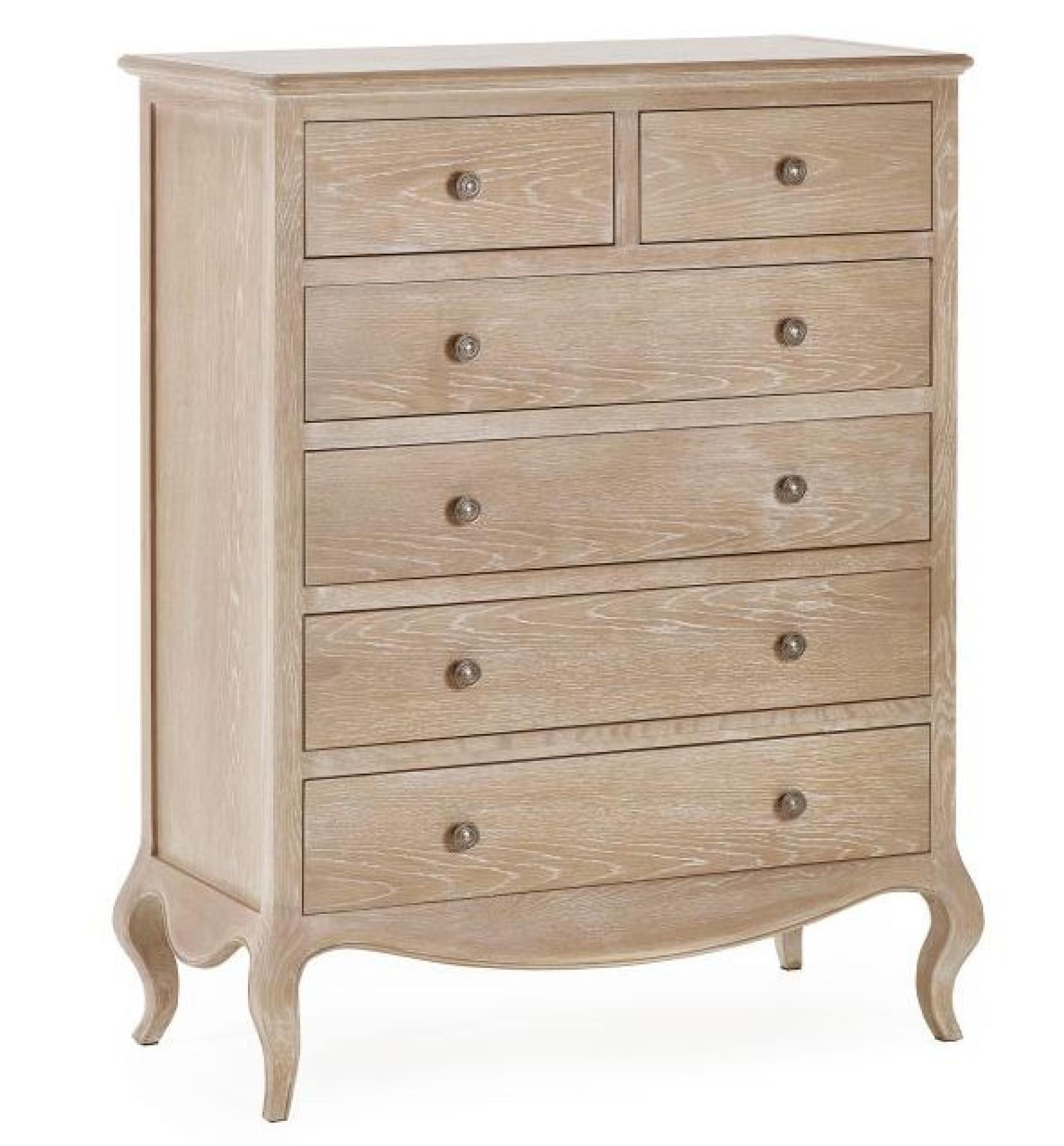 Product photograph of Camille Oak French Style 4 2 Drawer Chest from Choice Furniture Superstore.