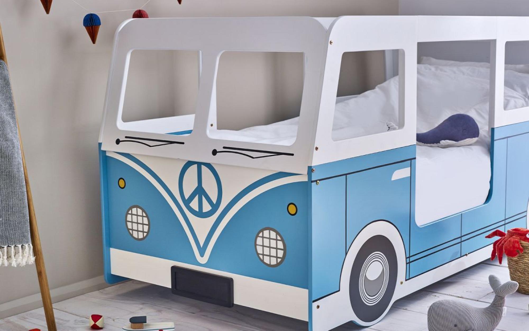 Product photograph of Campervan Light Blue Kids Bunk Bed from Choice Furniture Superstore.