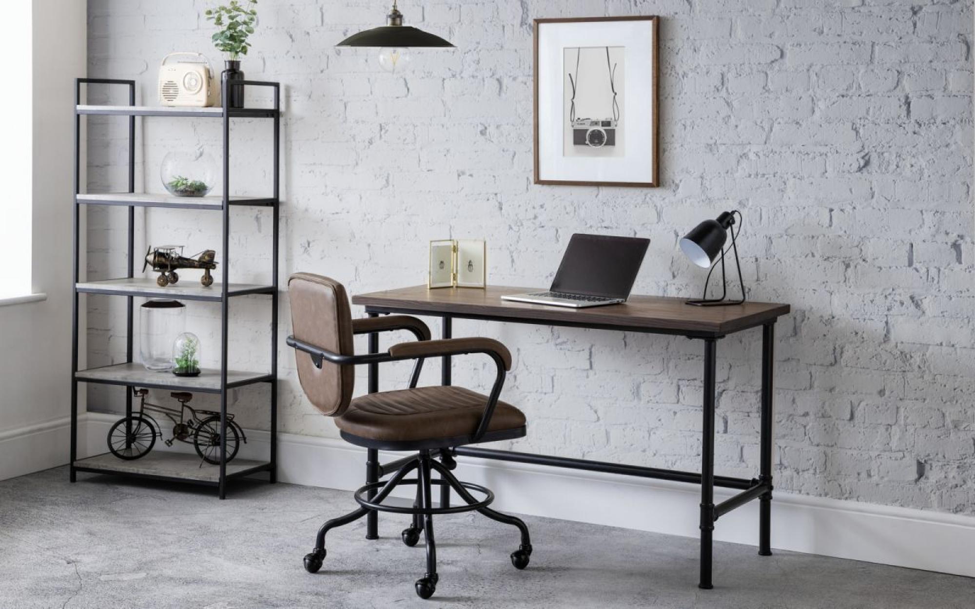 Product photograph of Carnegie Elm Wood Industrial Desk from Choice Furniture Superstore.
