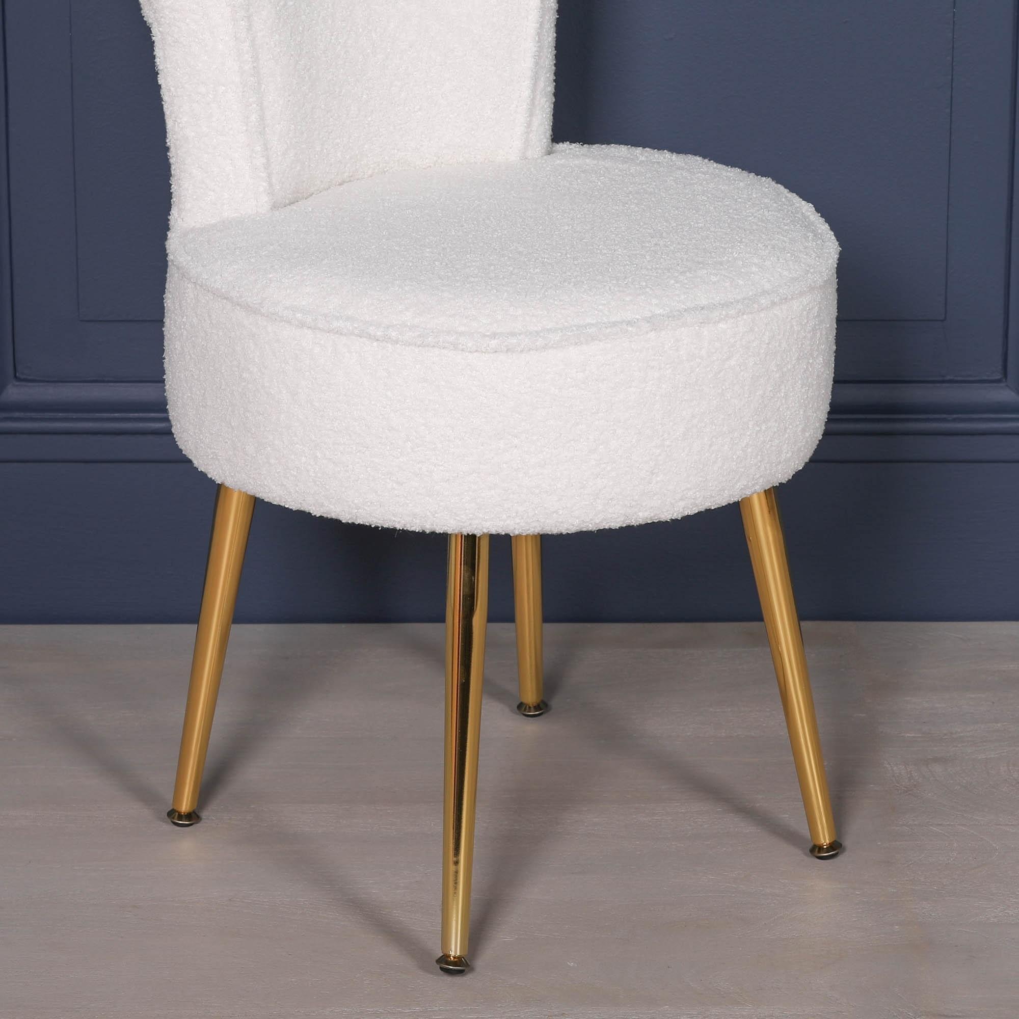 Product photograph of White Velvet Fabric Bedroom Chair from Choice Furniture Superstore.