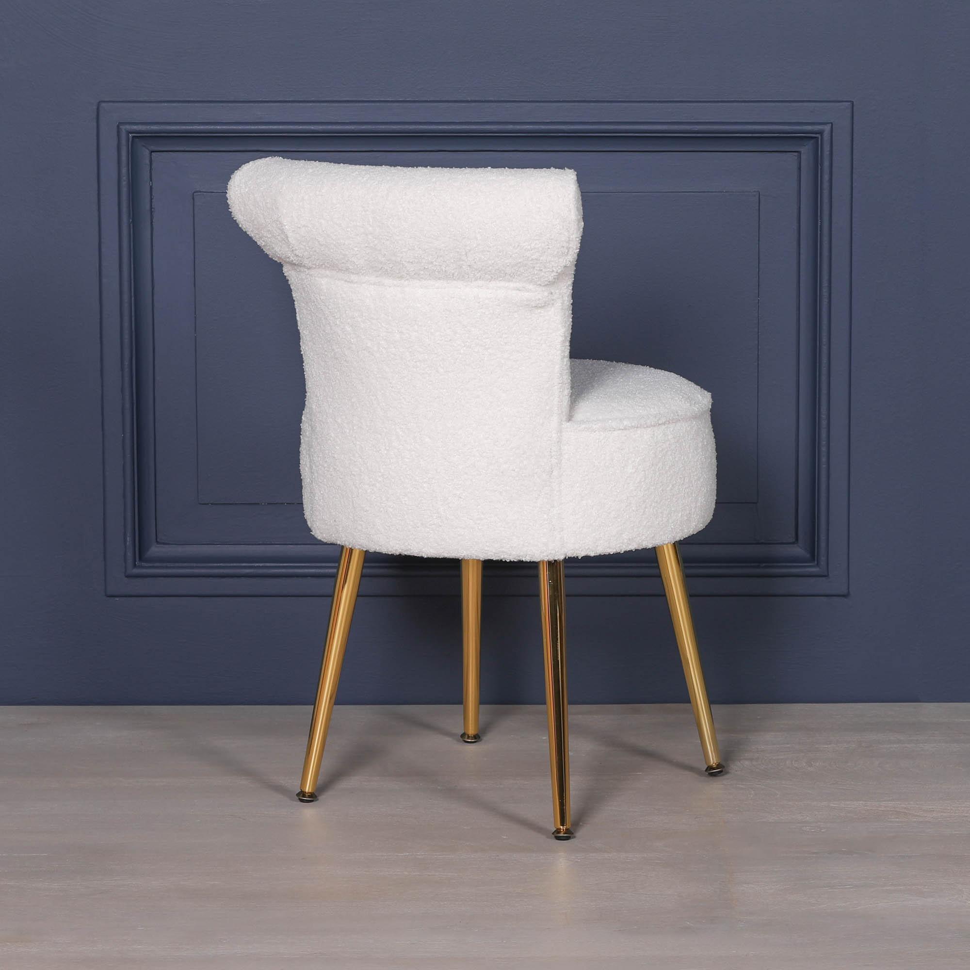 Product photograph of White Velvet Fabric Bedroom Chair from Choice Furniture Superstore.