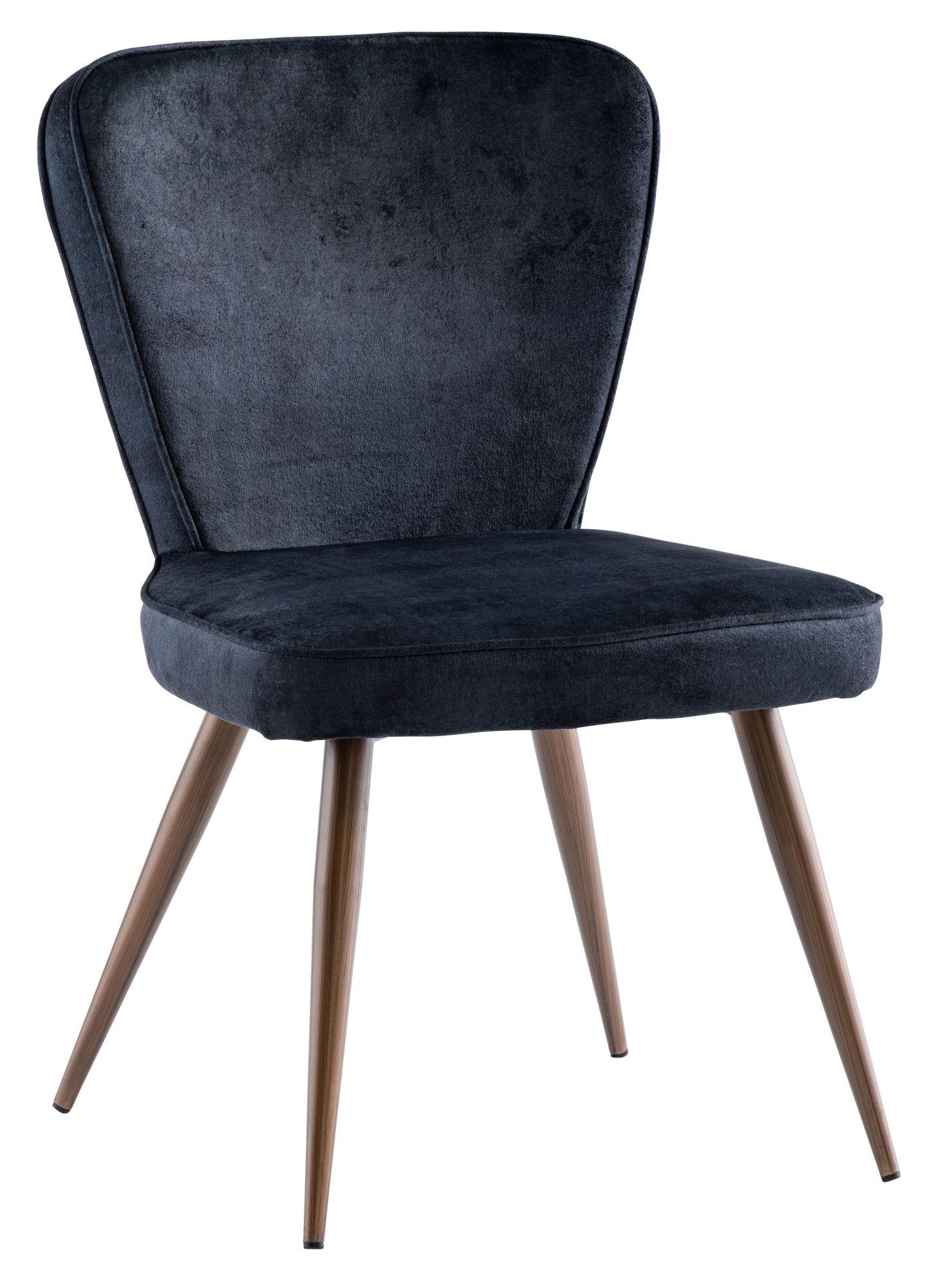 Product photograph of Rocco 180cm Mooney Black Sintered Stone Top Dining Set - 4 Flavia Black And 2 Pearl Velvet Fabric Chair from Choice Furniture Superstore.