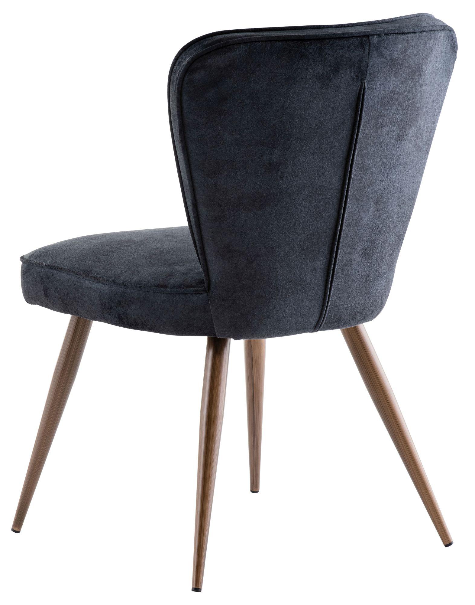 Product photograph of Rocco 180cm Mooney Black Sintered Stone Top Dining Set - 4 Flavia Black And 2 Pearl Velvet Fabric Chair from Choice Furniture Superstore.