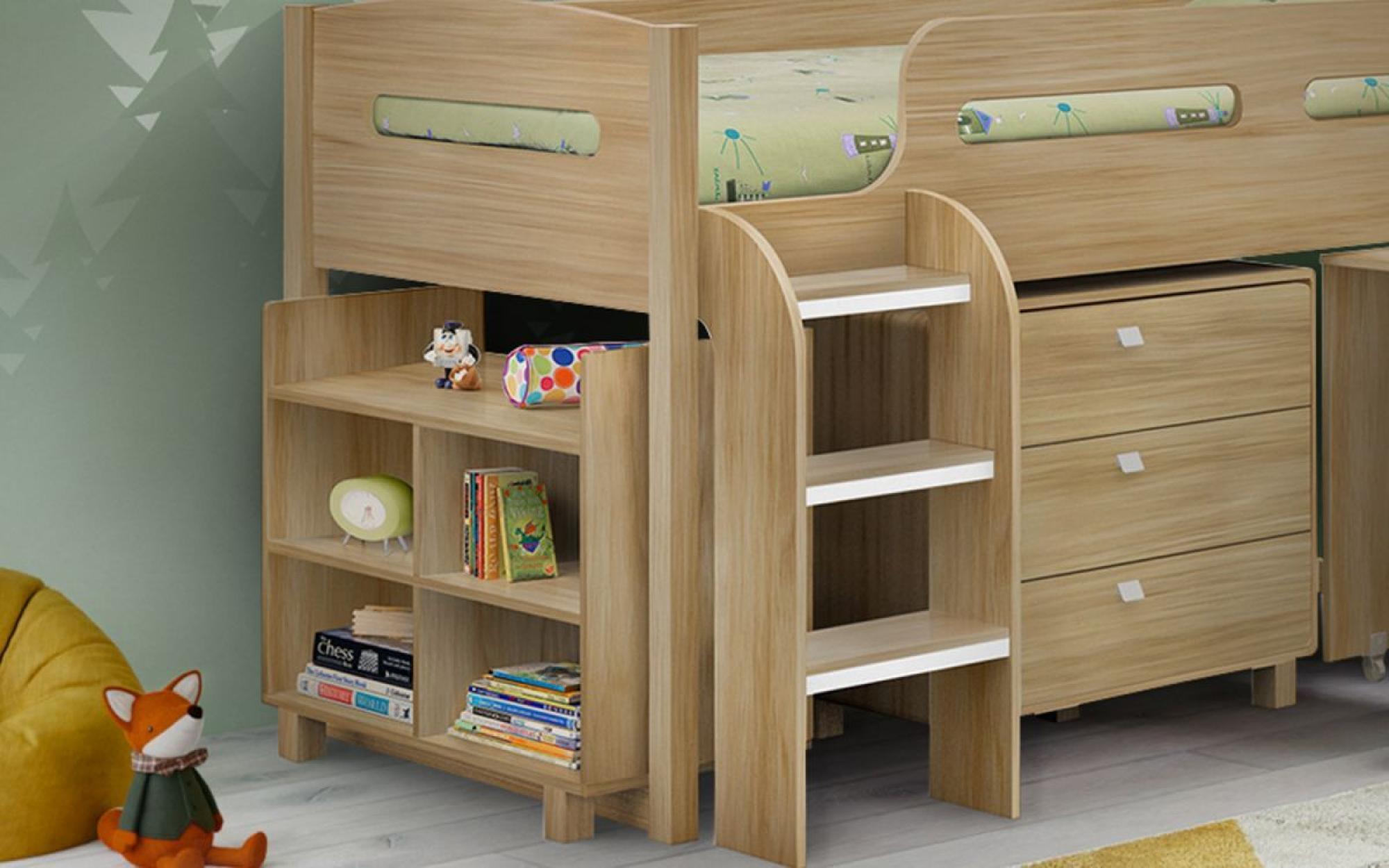 Product photograph of Kimbo Oak Kids Cabin Bed from Choice Furniture Superstore.