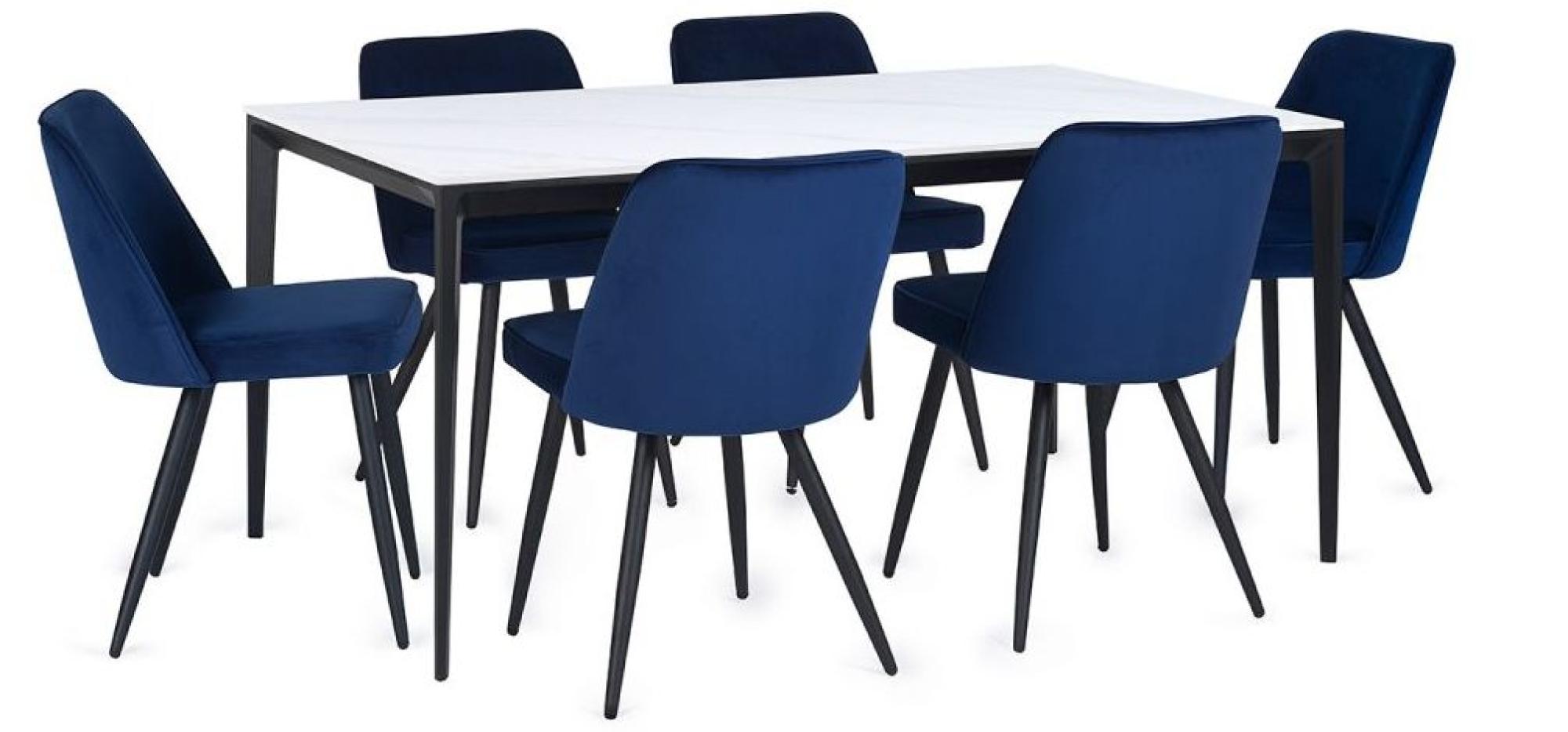 Product photograph of Miami White Ceramic 4 Seater Dining Table from Choice Furniture Superstore.