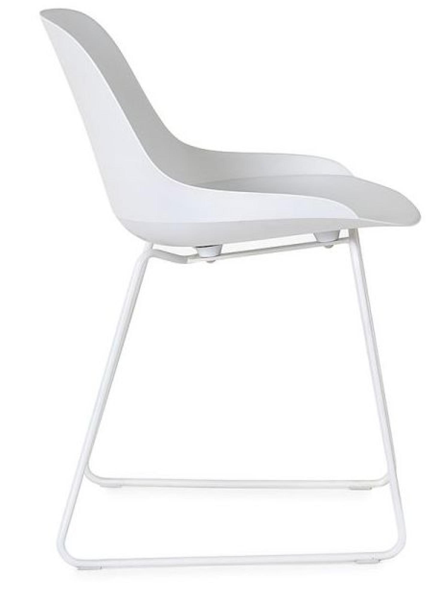 Product photograph of 2 X Rocco White Plastic Dining Chairs from Choice Furniture Superstore.