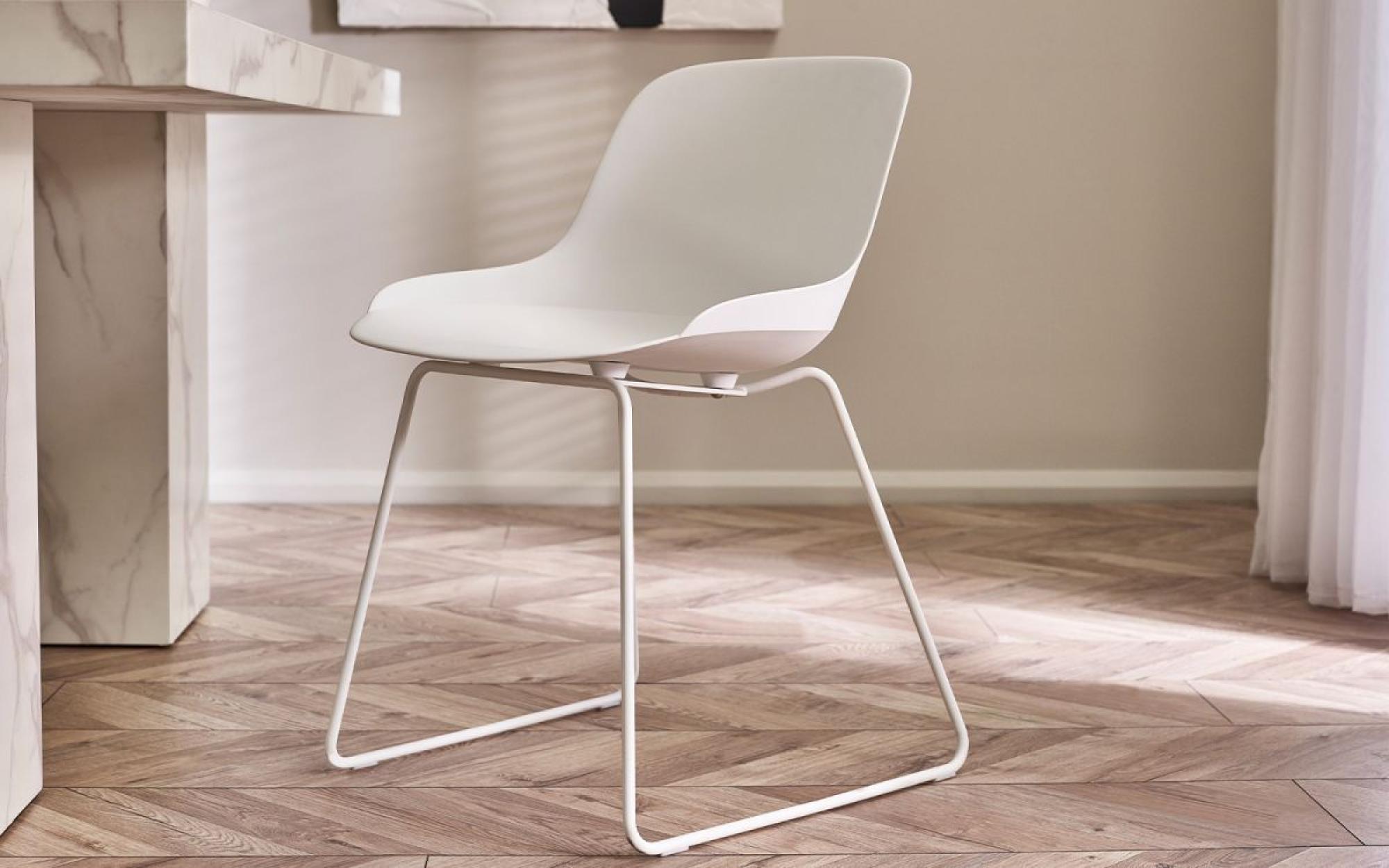 Product photograph of 2 X Rocco White Plastic Dining Chairs from Choice Furniture Superstore.