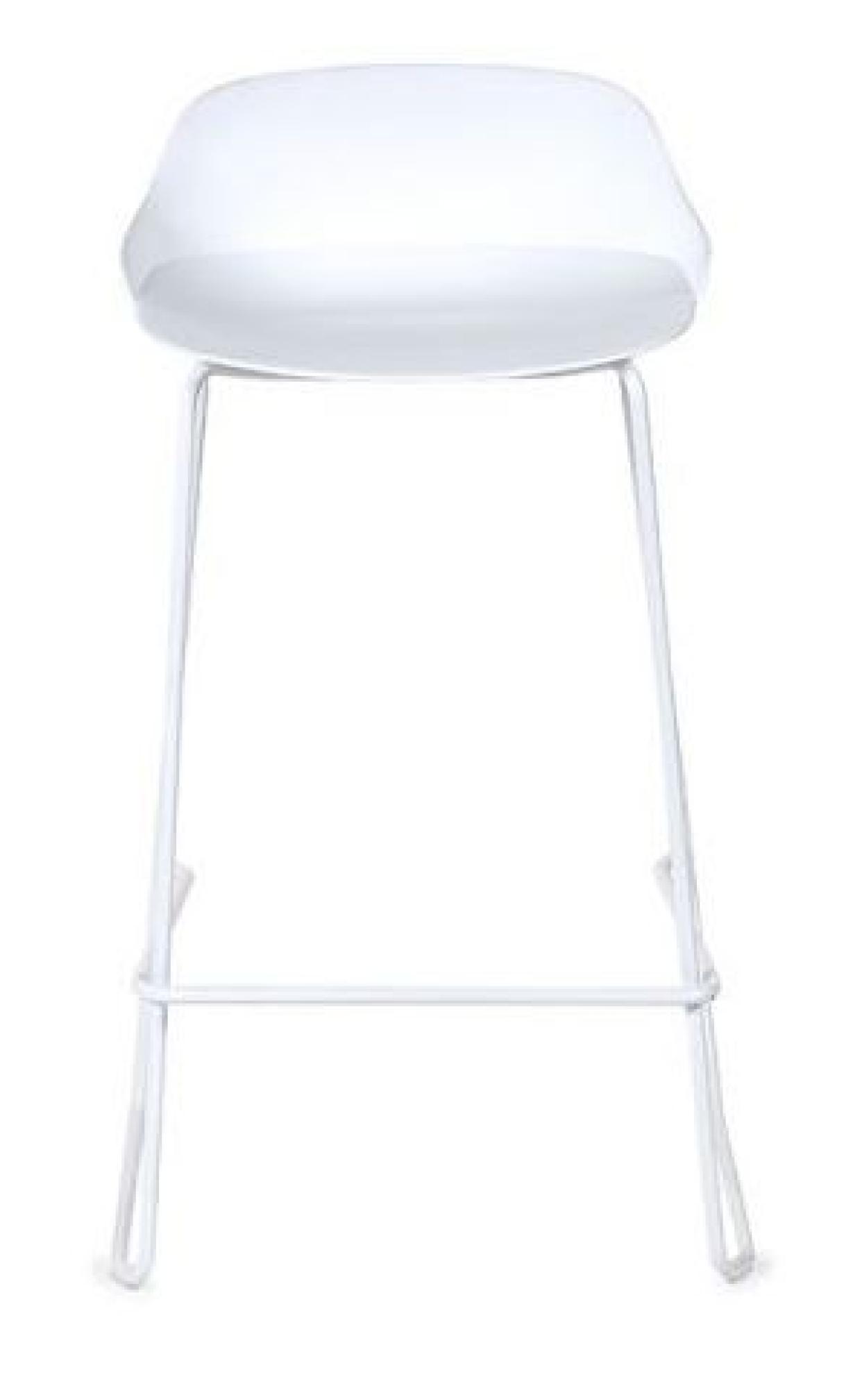 Product photograph of 2 X Rocco White Plastic Barstool from Choice Furniture Superstore.