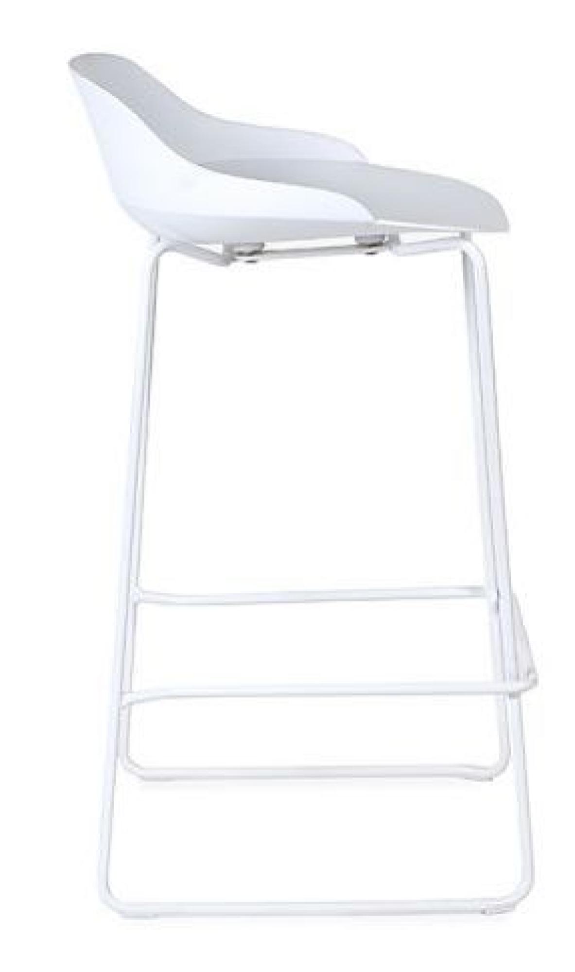 Product photograph of 2 X Rocco White Plastic Barstool from Choice Furniture Superstore.