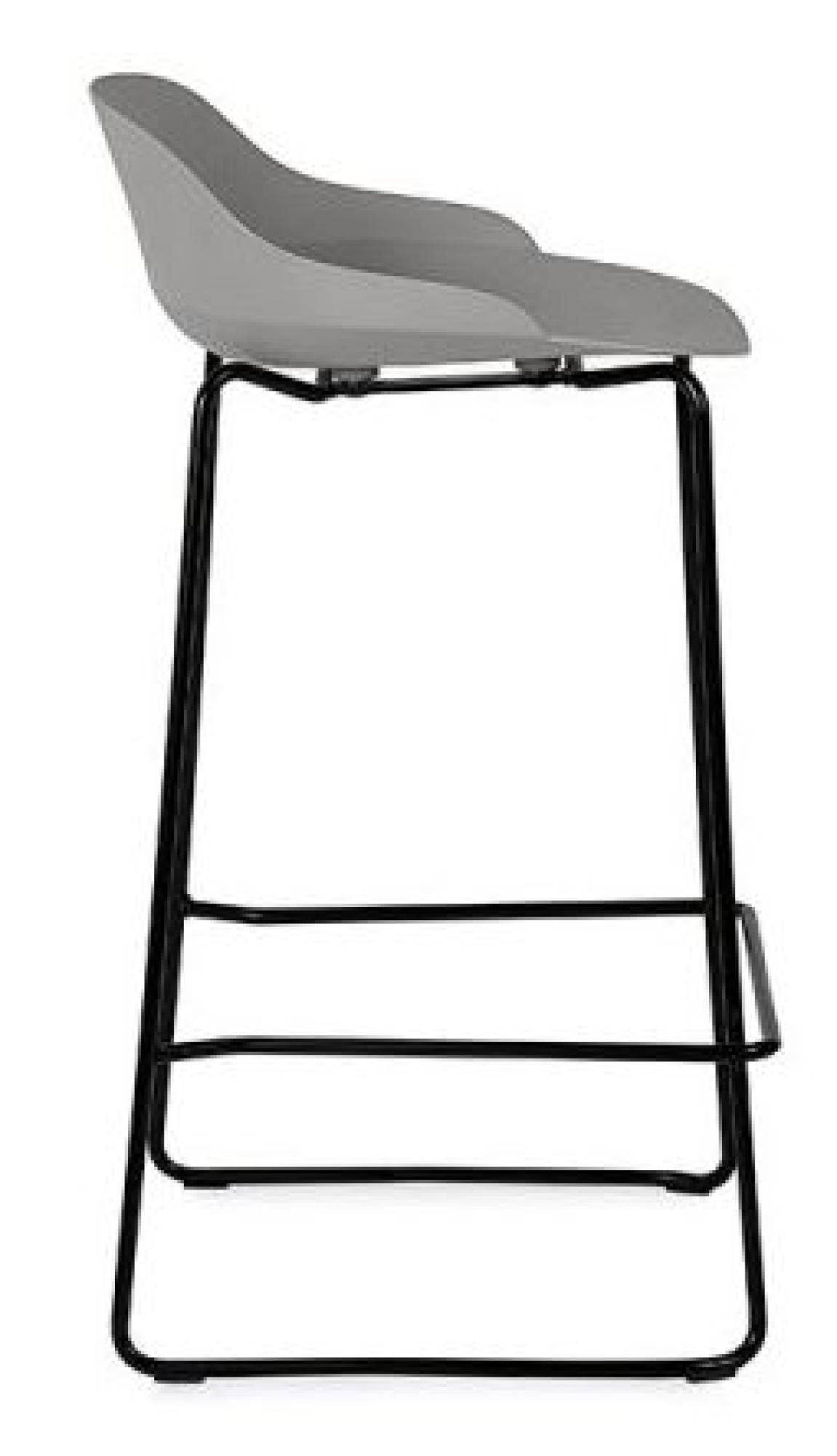 Product photograph of 2 X Rocco Light Grey Plastic Barstool from Choice Furniture Superstore.