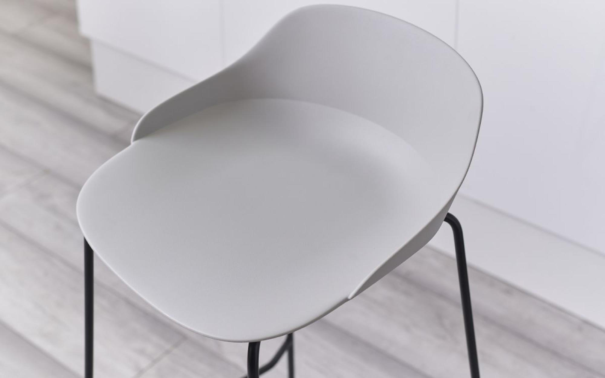 Product photograph of 2 X Rocco Light Grey Plastic Barstool from Choice Furniture Superstore.