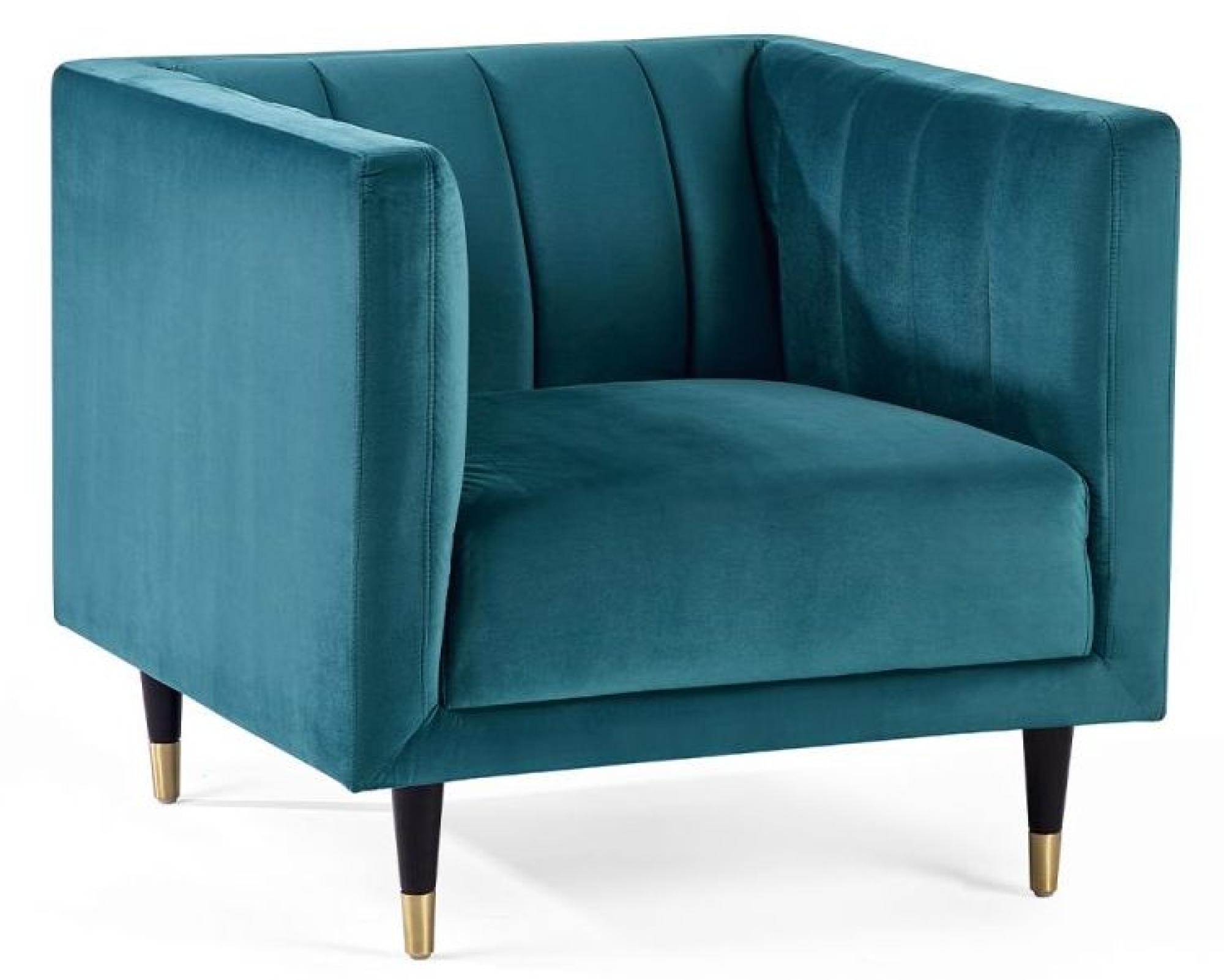 Product photograph of Salma Teal Fabric Scalloped Back Chair from Choice Furniture Superstore.