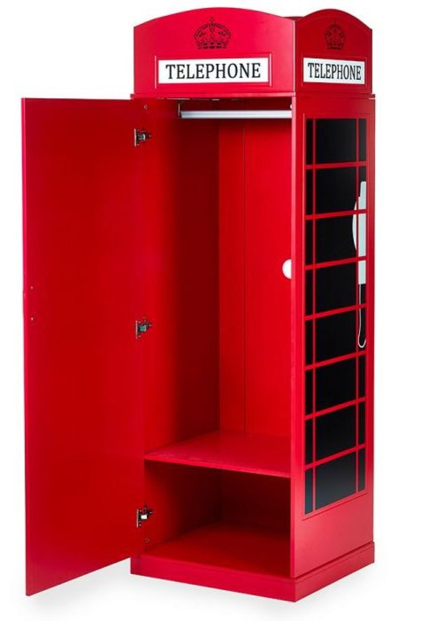 Product photograph of Red Telephone Box Wardrobe from Choice Furniture Superstore.