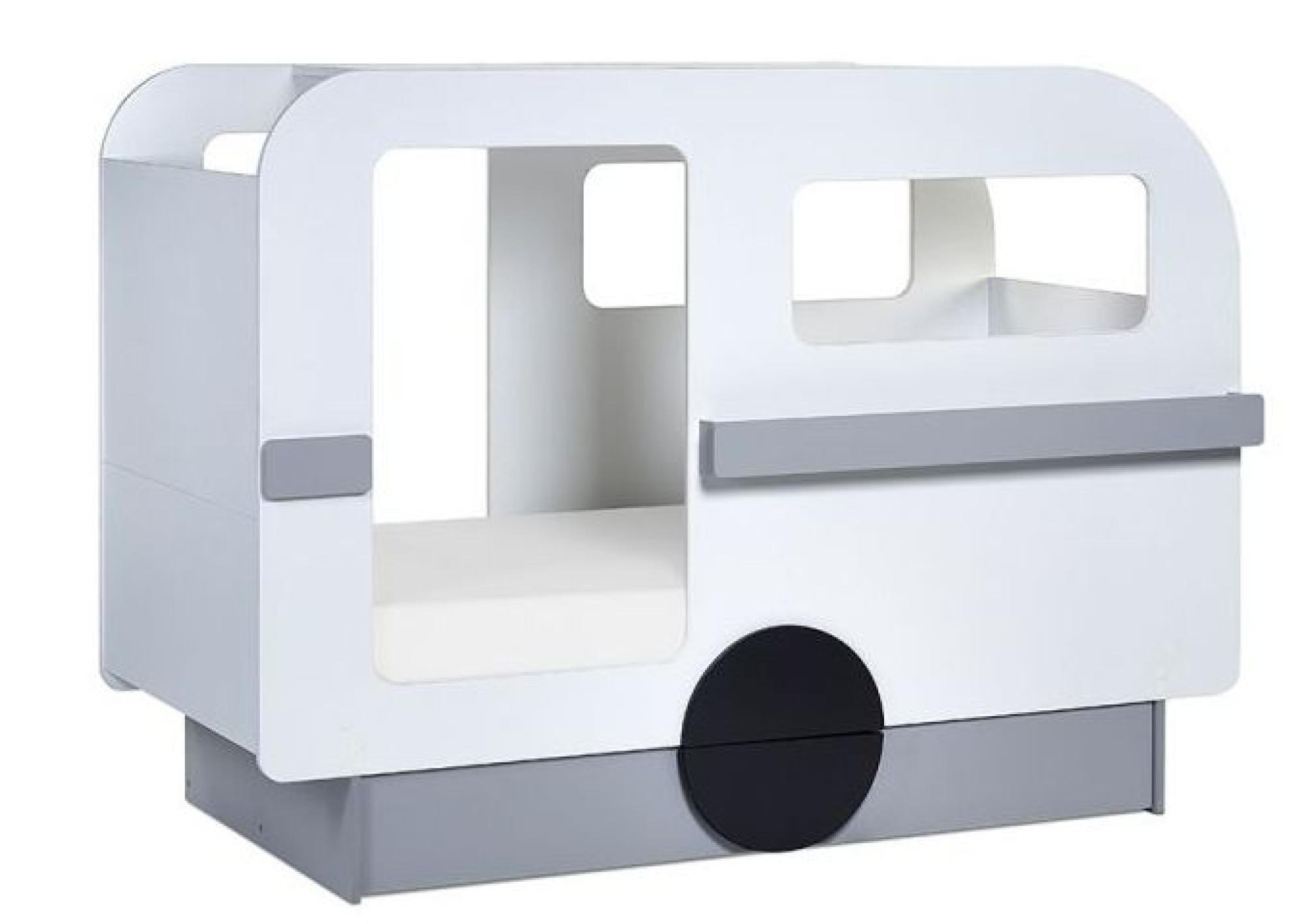 Product photograph of Tourer Grey And White Caravan Kids Bed from Choice Furniture Superstore.