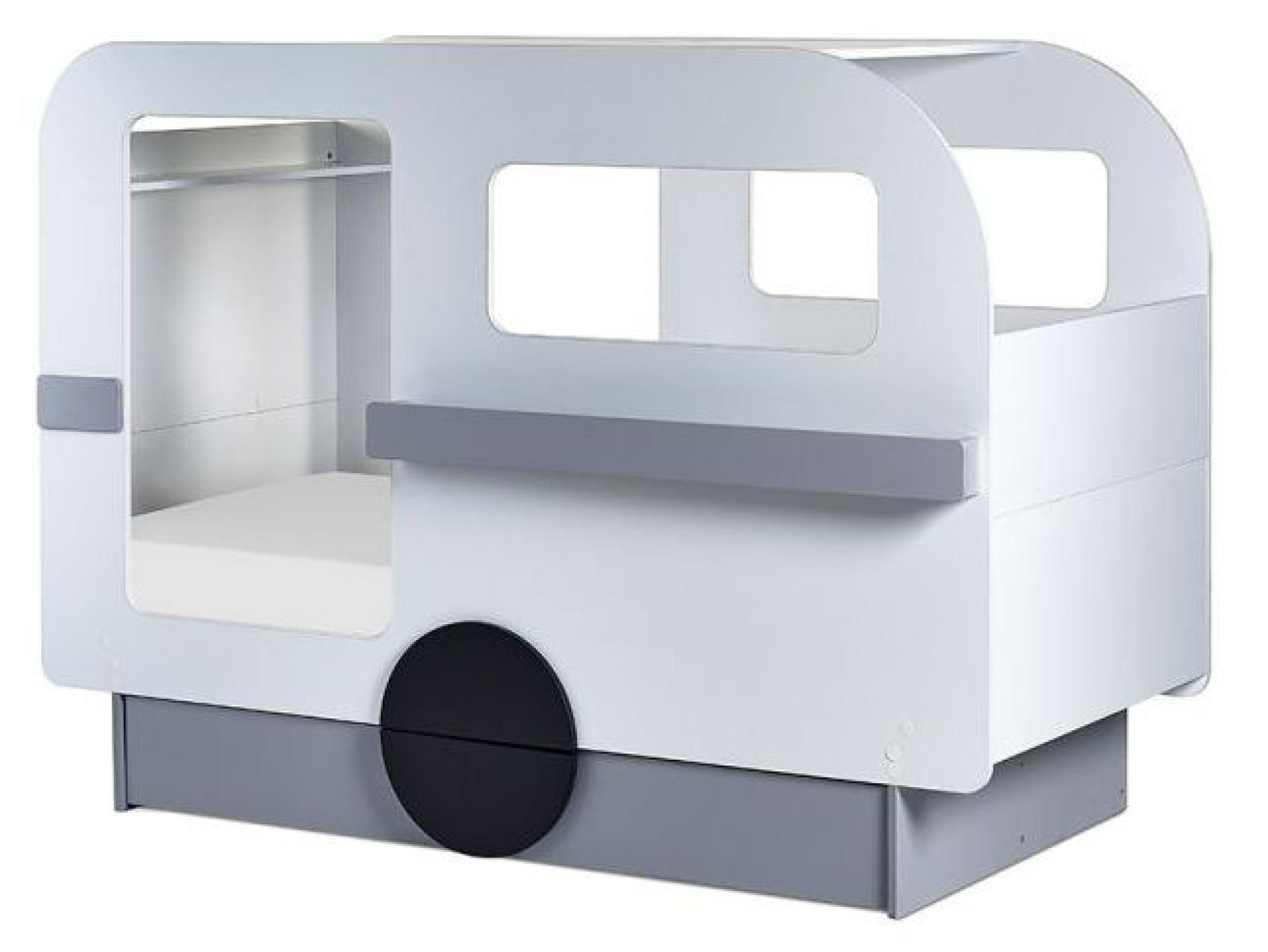 Product photograph of Tourer Grey And White Caravan Kids Bed from Choice Furniture Superstore.