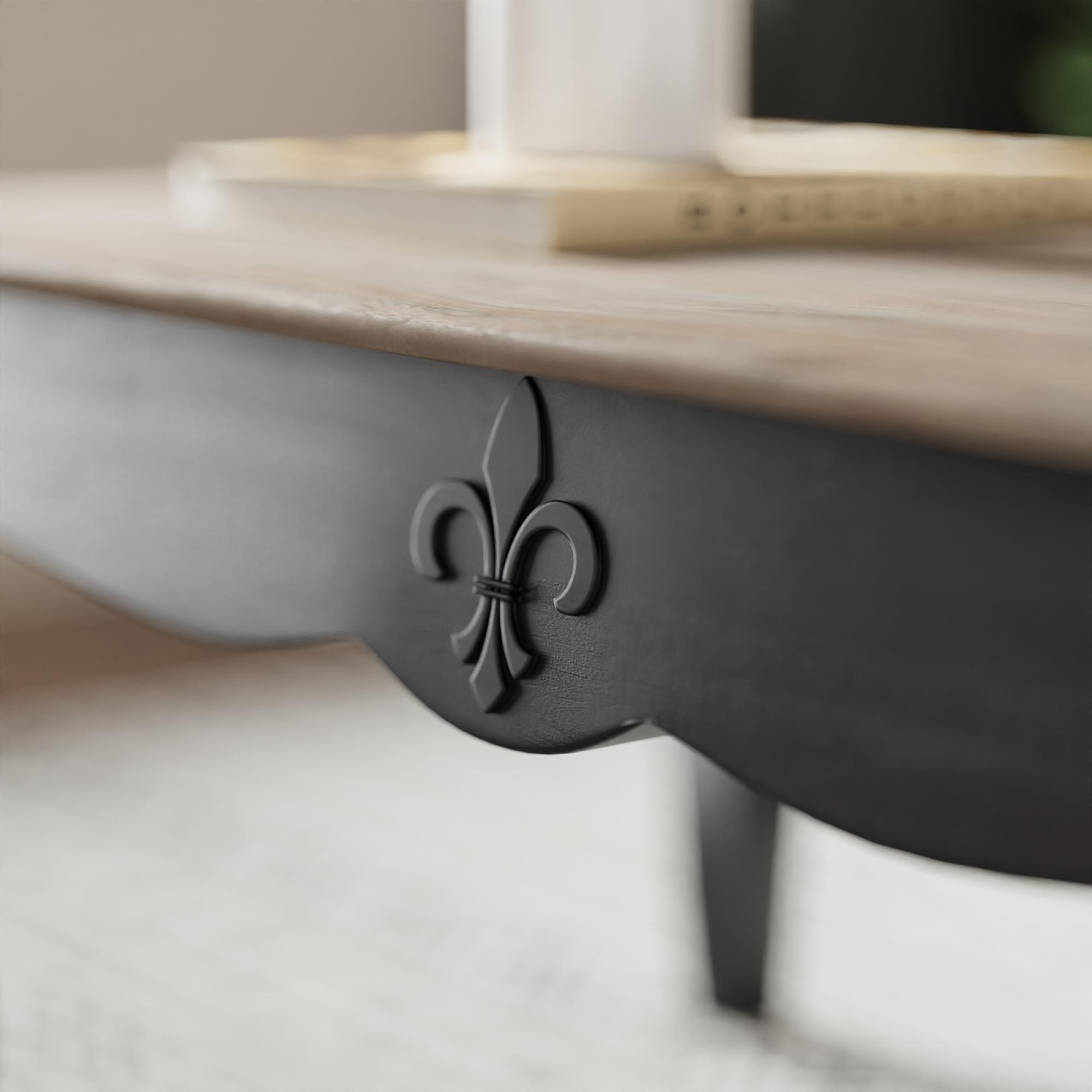 Product photograph of Clearance - Fleur French Style Black Shabby Chic Coffee Table from Choice Furniture Superstore.