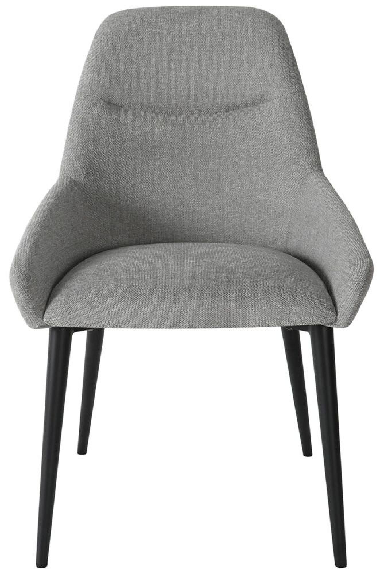 Product photograph of Vernal 4 Seater Grey Sintered Stone Dining Set - 4 Claflin Grey Fabric Chair from Choice Furniture Superstore.