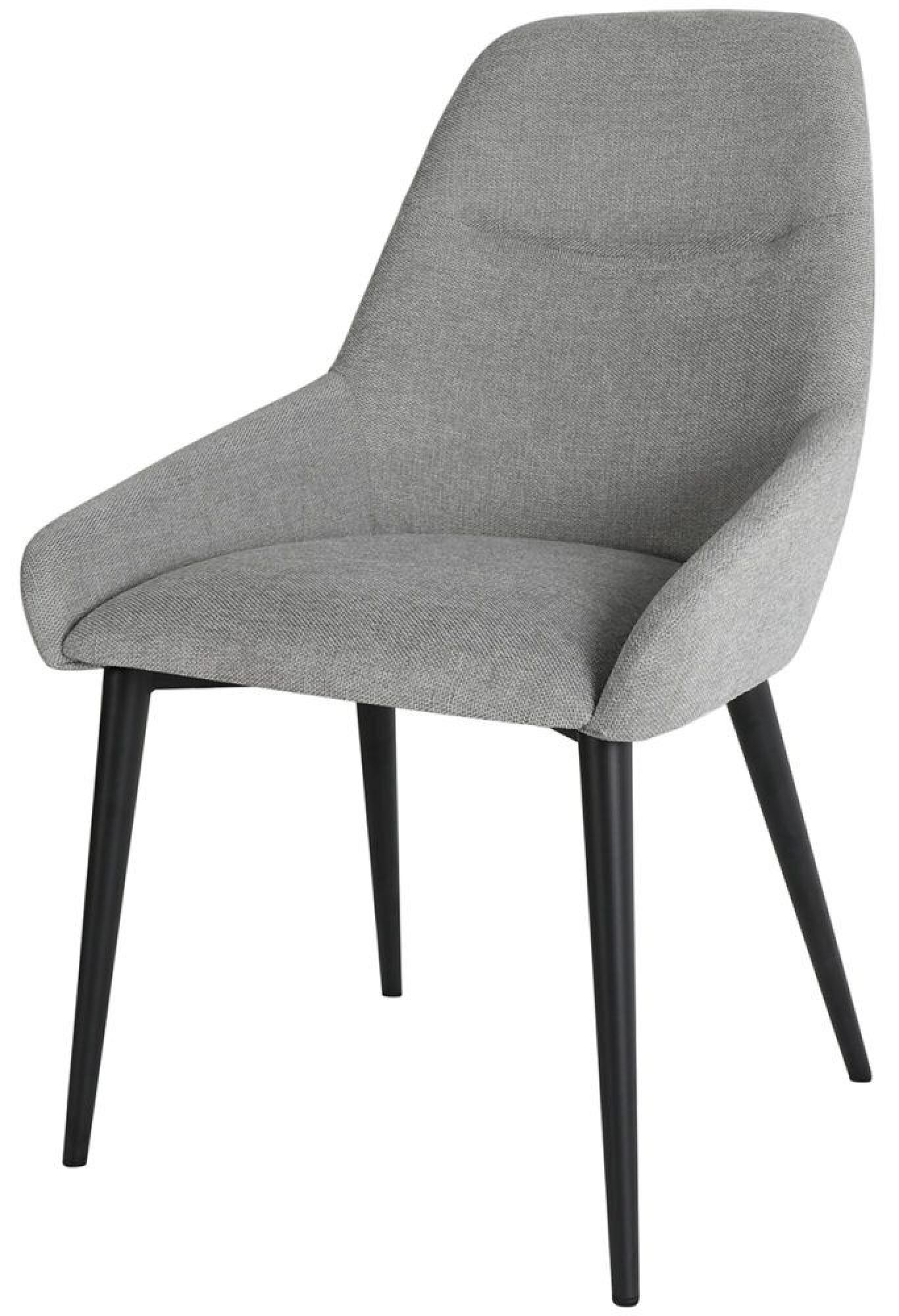 Product photograph of Vernal 4 Seater Grey Sintered Stone Dining Set - 4 Claflin Grey Fabric Chair from Choice Furniture Superstore.