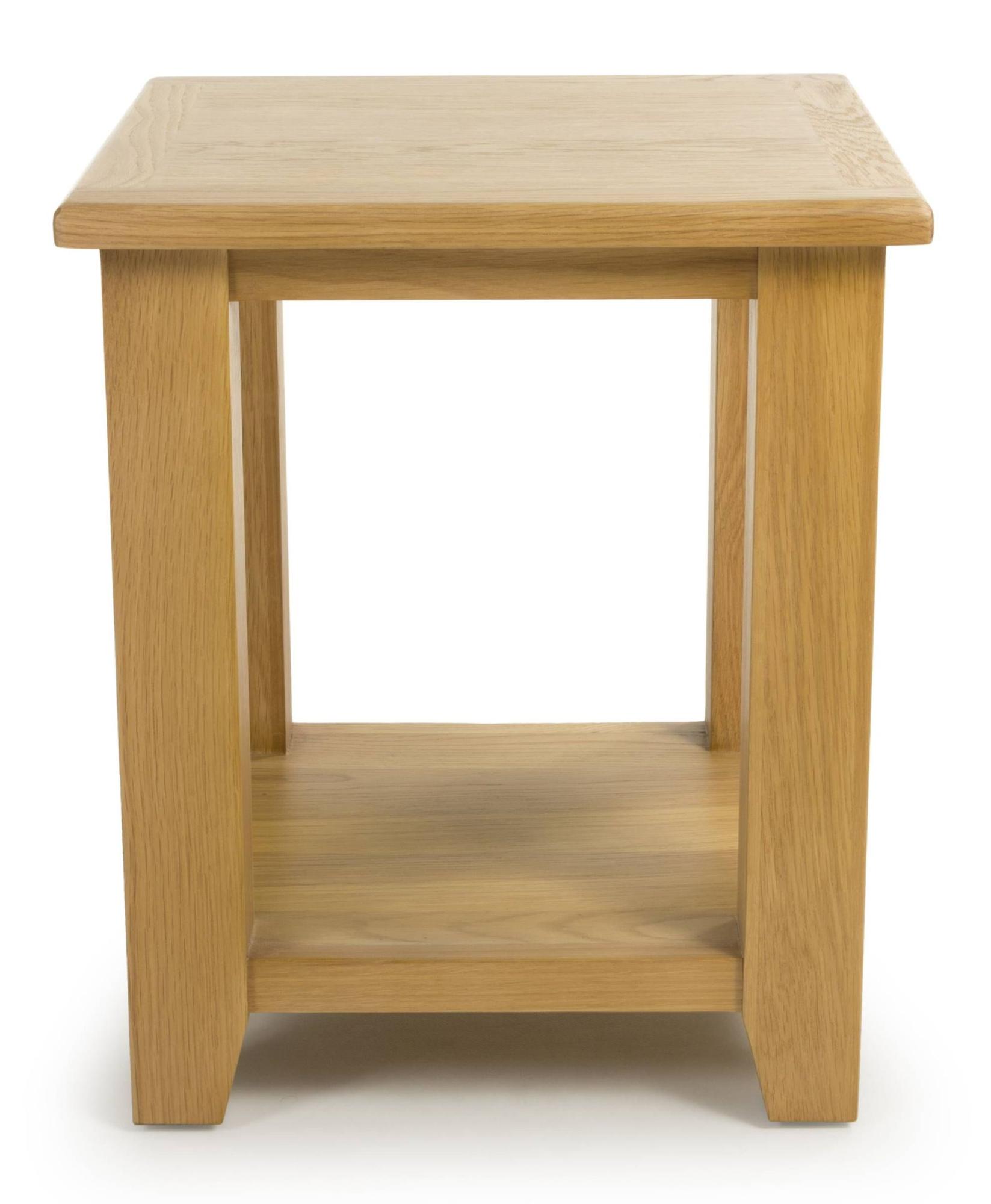 Product photograph of Madrid Oak End Table from Choice Furniture Superstore.