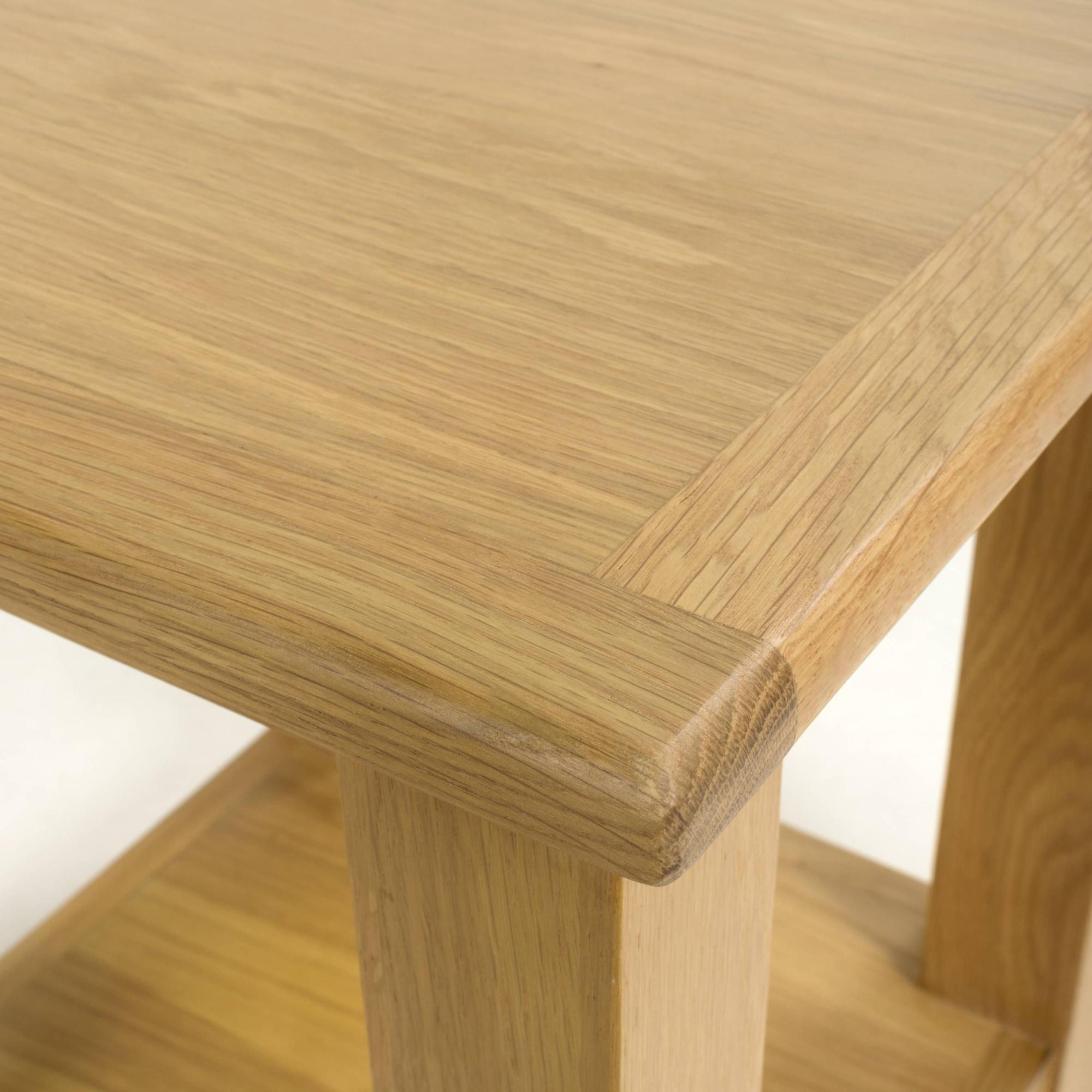 Product photograph of Madrid Oak End Table from Choice Furniture Superstore.