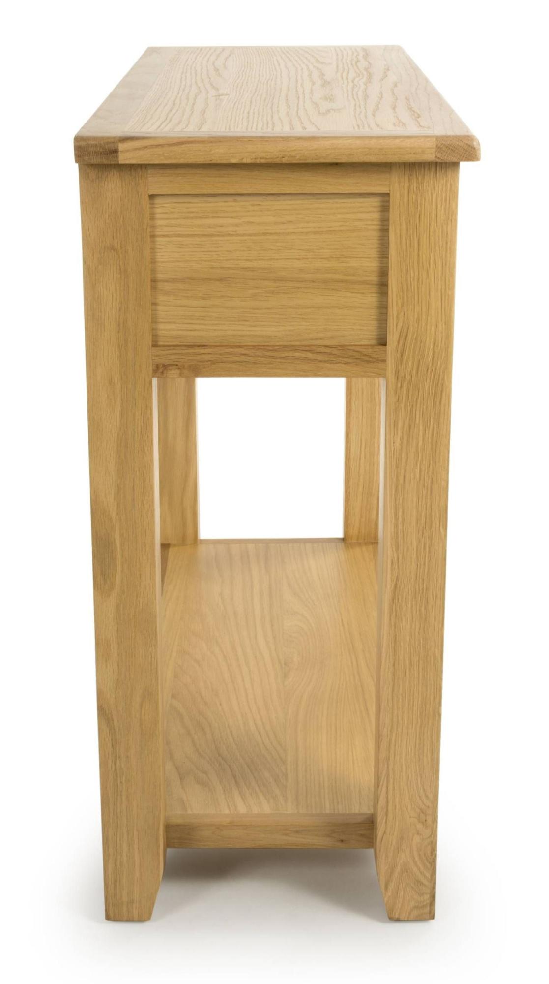 Product photograph of Madrid Oak 2 Drawer Console Table from Choice Furniture Superstore.