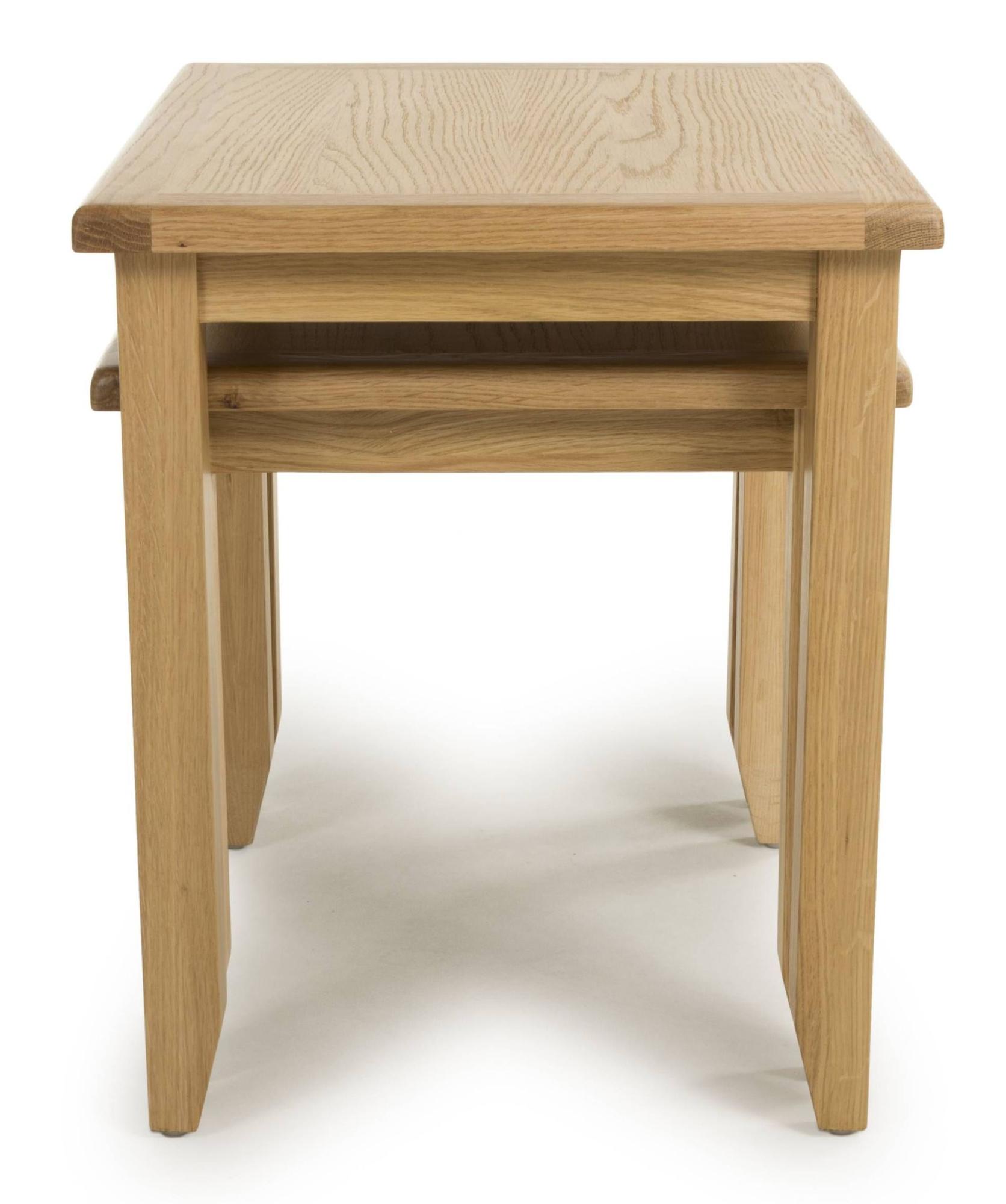 Product photograph of Madrid Oak Nest Of 2 Tables from Choice Furniture Superstore.