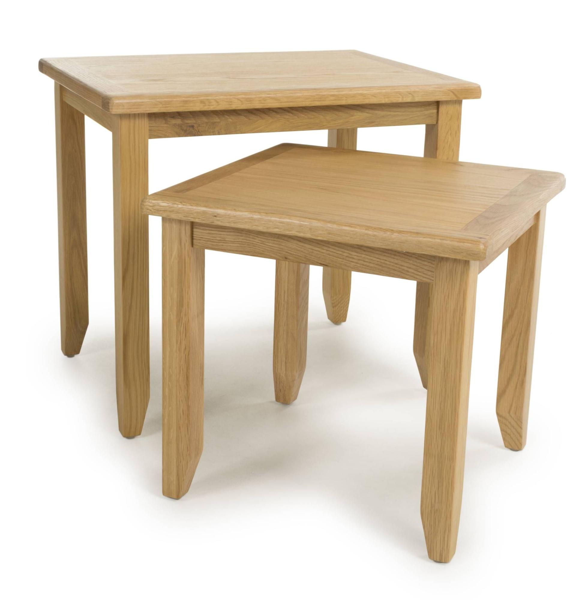 Product photograph of Madrid Oak Nest Of 2 Tables from Choice Furniture Superstore.