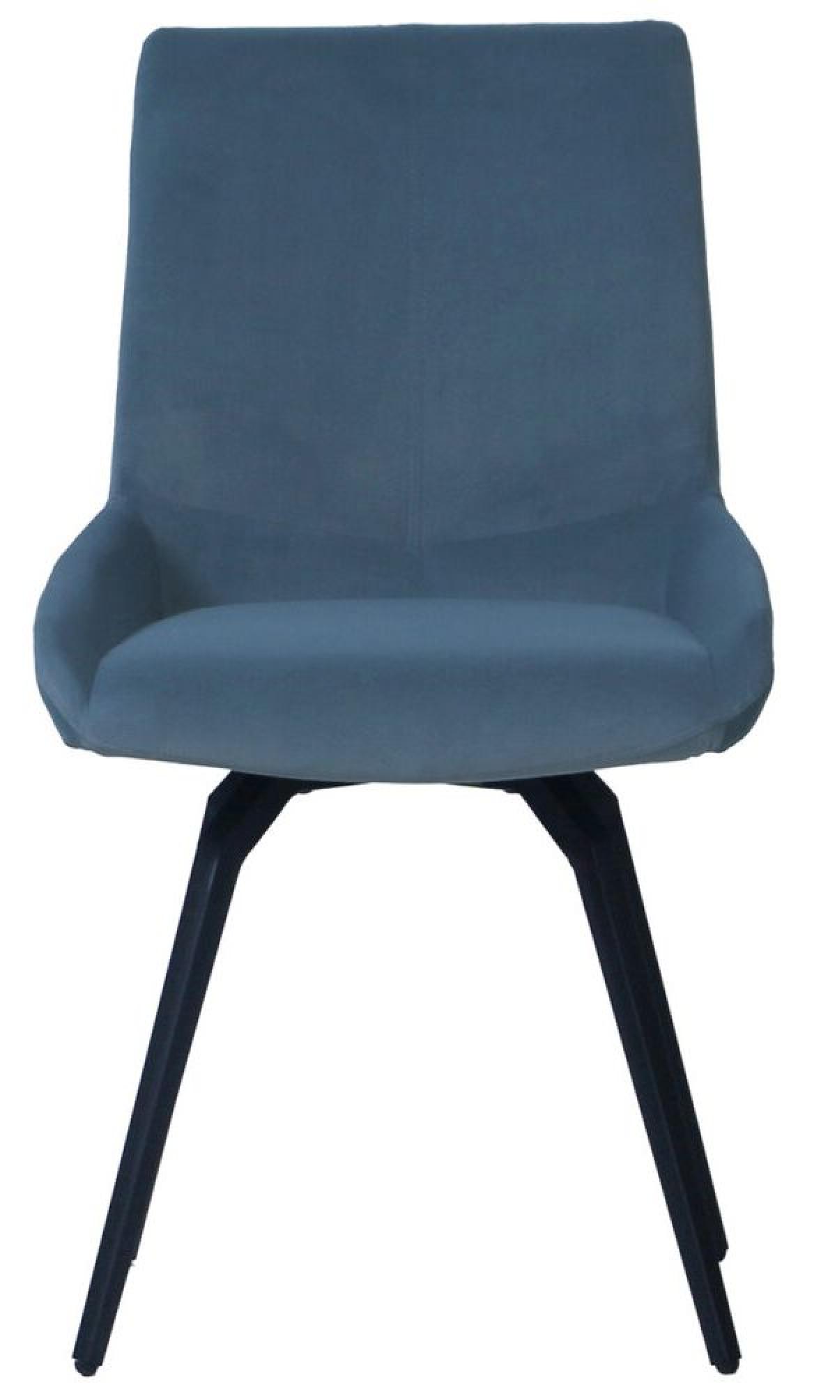 Product photograph of Vernal 4-8 Seater White Sintered Stone Extending Dining Set - 4 Malcom Blue Fabric Swivel Chair from Choice Furniture Superstore.