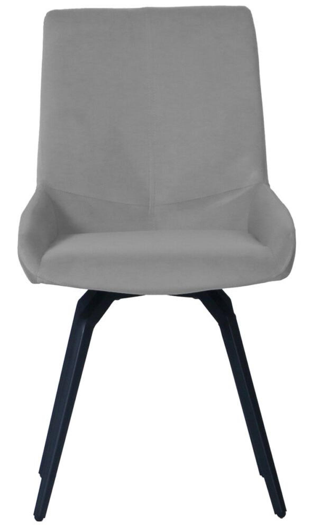 Product photograph of Vernal 4-8 Seater Grey Sintered Stone Extending Dining Set - 4 Malcom Grey Fabric Swivel Chair from Choice Furniture Superstore.